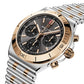 Breitling Chronomat B01 Chronograph 42, Stainless steel and 18k Red Gold, Ref# UB0158101B1U1, Dial