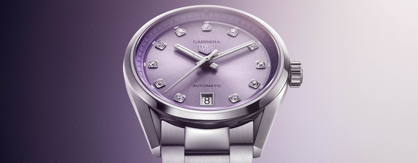 TAG Heuer Carrera Calibre 7 Date, Stainless Steel and Diamonds, 36mm, Ref# WBN2319.BA0001, Main view