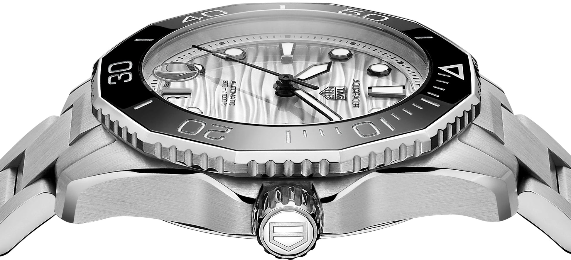 TAG Heuer Aquaracer Professional 300 Date, Stainless Steel, Ref# WBP231C.BA0626, Crown