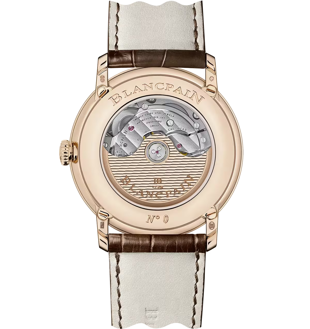 Blancpain Villeret Quantième Complet Phases de Lune GMT, 18k Rose Gold, 40mm, Ref# 6676-3642-55b, Back