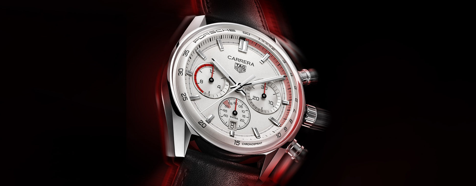 TAG Heuer Carrera Chronosprint x Porsche Special Edition, Stainless Steel, 42mm, Ref# CBS2011.FC6529, Man view