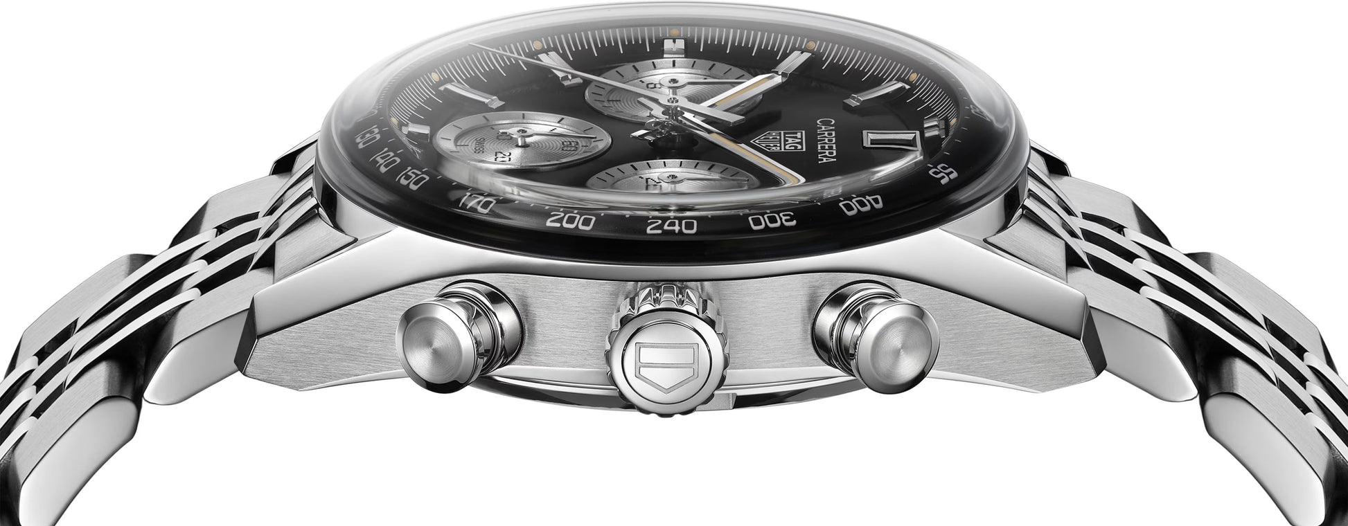 TAG Heuer Carrera Chronograph, Stainless Steel, 39mm, Ref# CBS2210.BA0048, Side