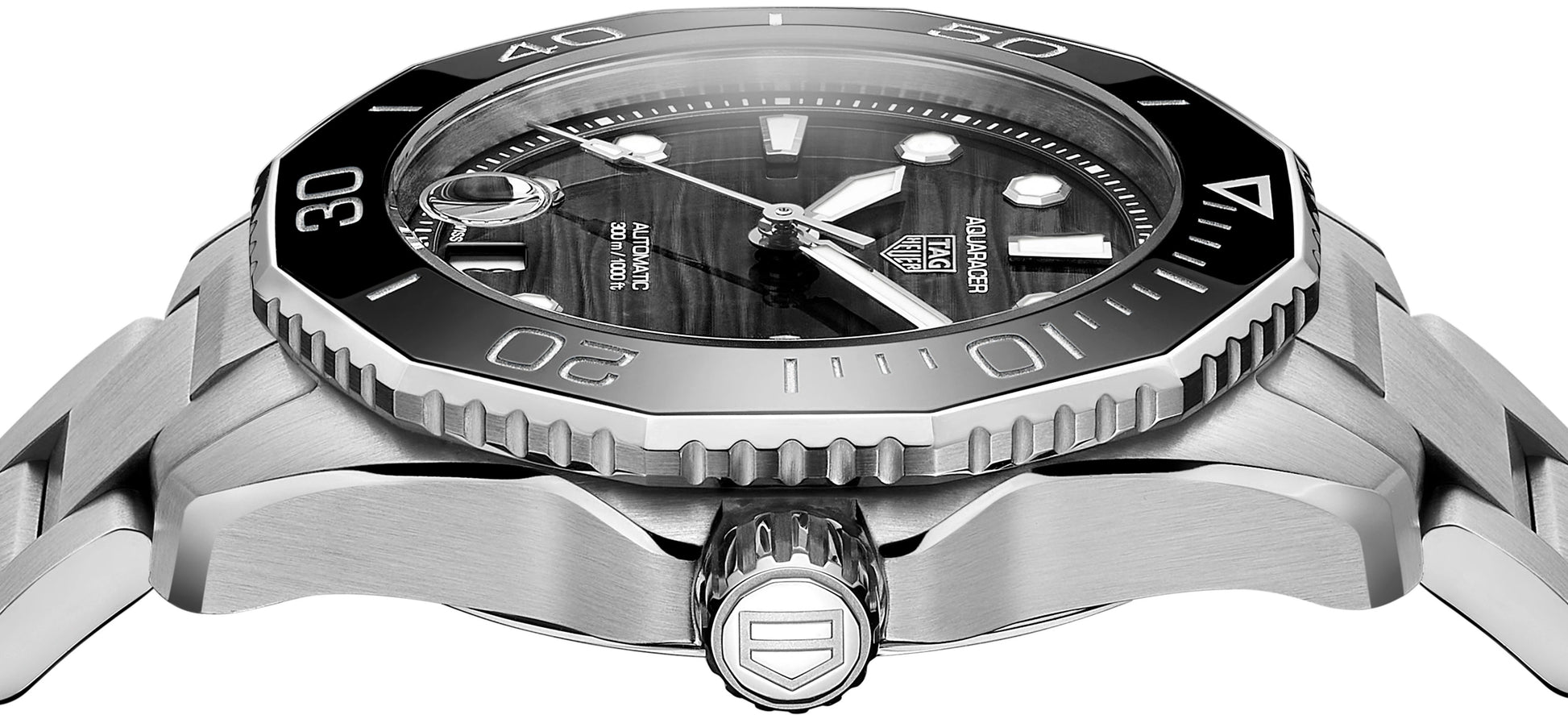 TAG Heuer Aquaracer Professional 300 Date, Stainless Steel, Ref# WBP231D.BA0626, Crown