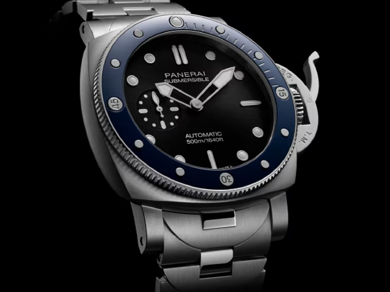 Panerai Submersible, Stainless Steel and Ceramic, 44mm, Ref# PAM01756, Dial