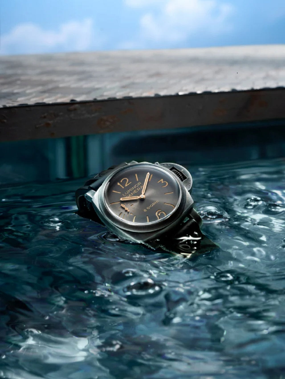 Panerai Luminor 8 Giorni, 44mm, Brunito Stainless Steel, Ref# PAM01733, Main view 1