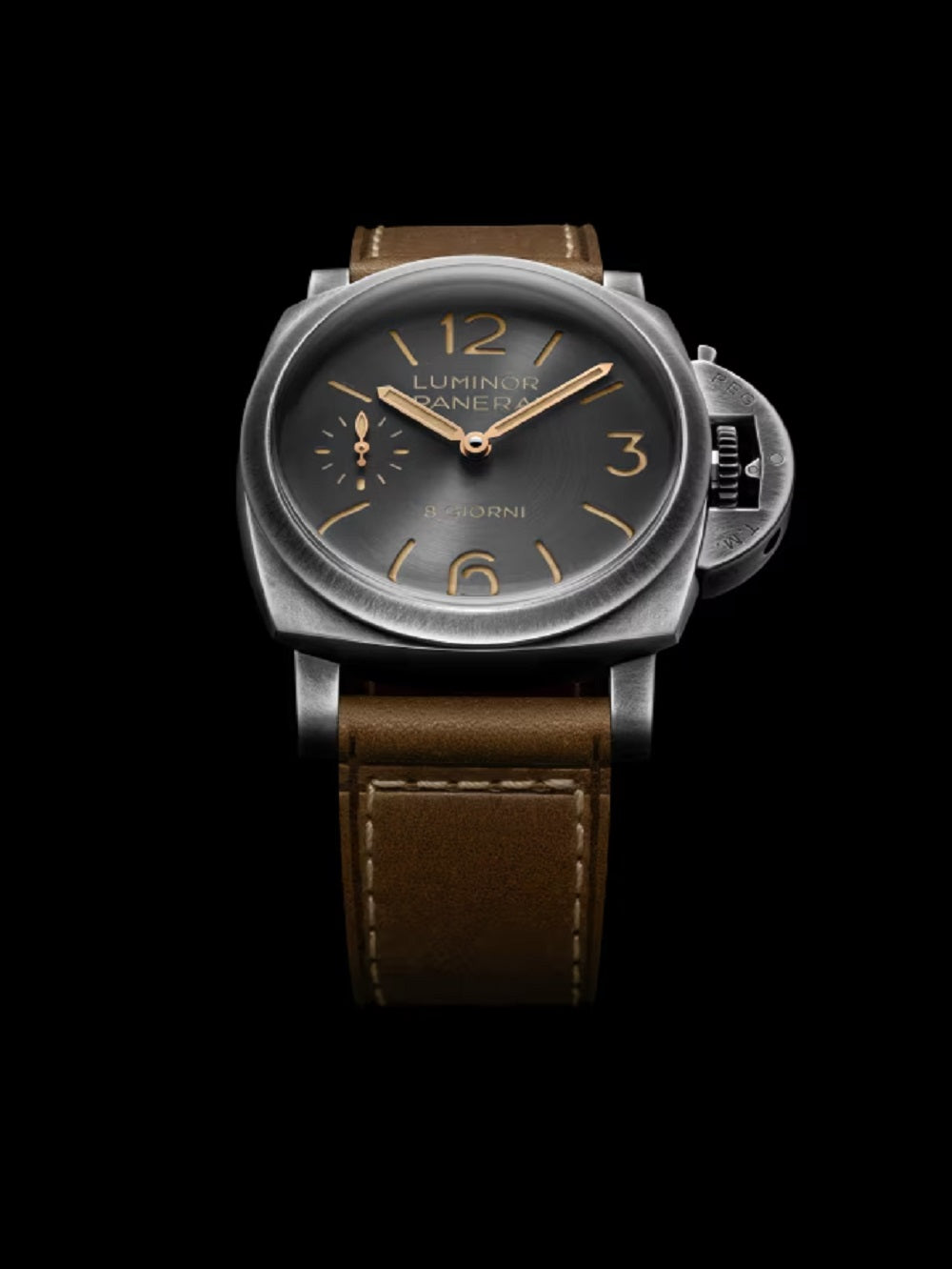 Panerai Luminor 8 Giorni, 44mm, Brunito Stainless Steel, Ref# PAM01733, Main view