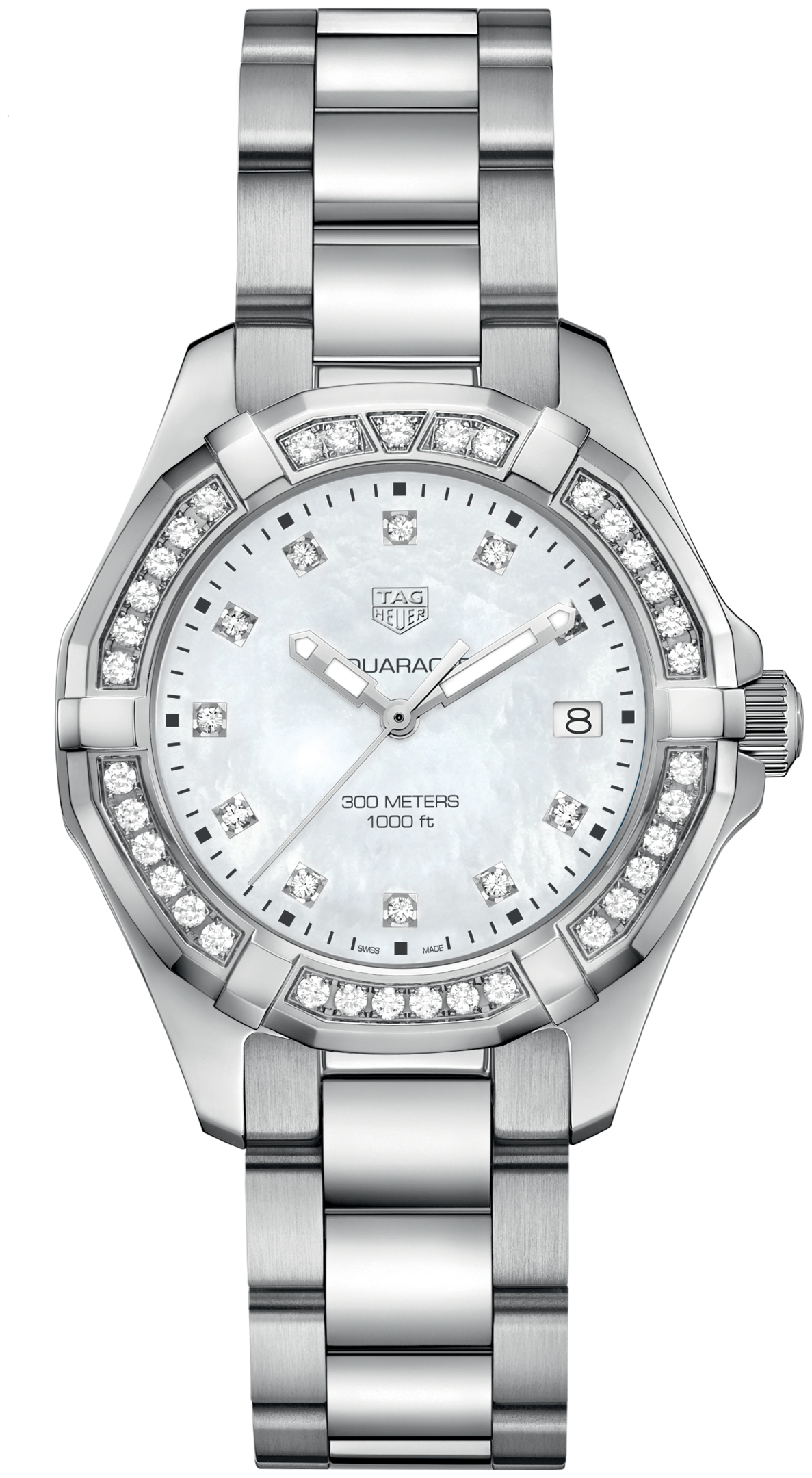 TAG Heuer Aquaracer, Stainless Steel and Diamonds set, 35mm, Ref# WBD131C.BA0748