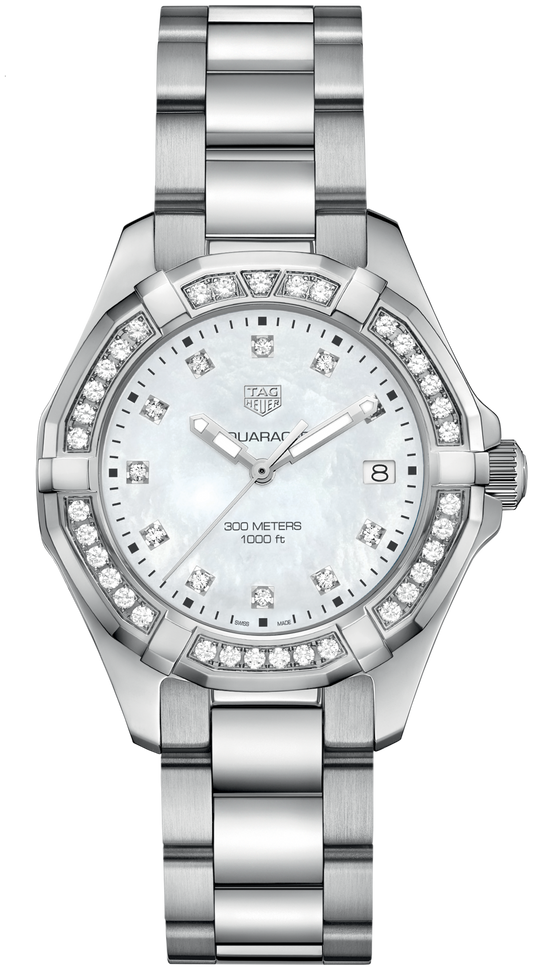 TAG Heuer Aquaracer, Stainless Steel and Diamonds set, 35mm, Ref# WBD131C.BA0748