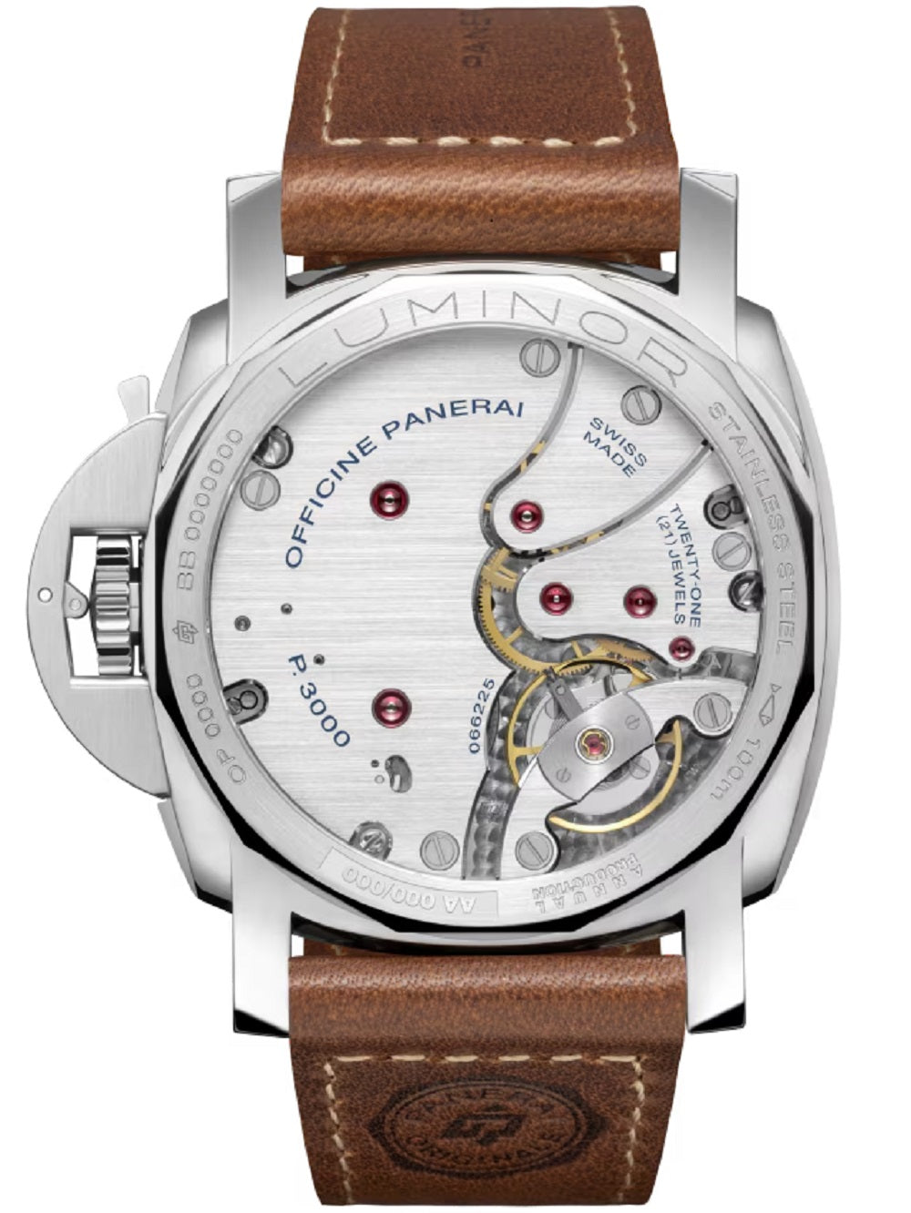 Panerai Luminor, 47mm, Stainless Steel, Ref# PAM01735, Back