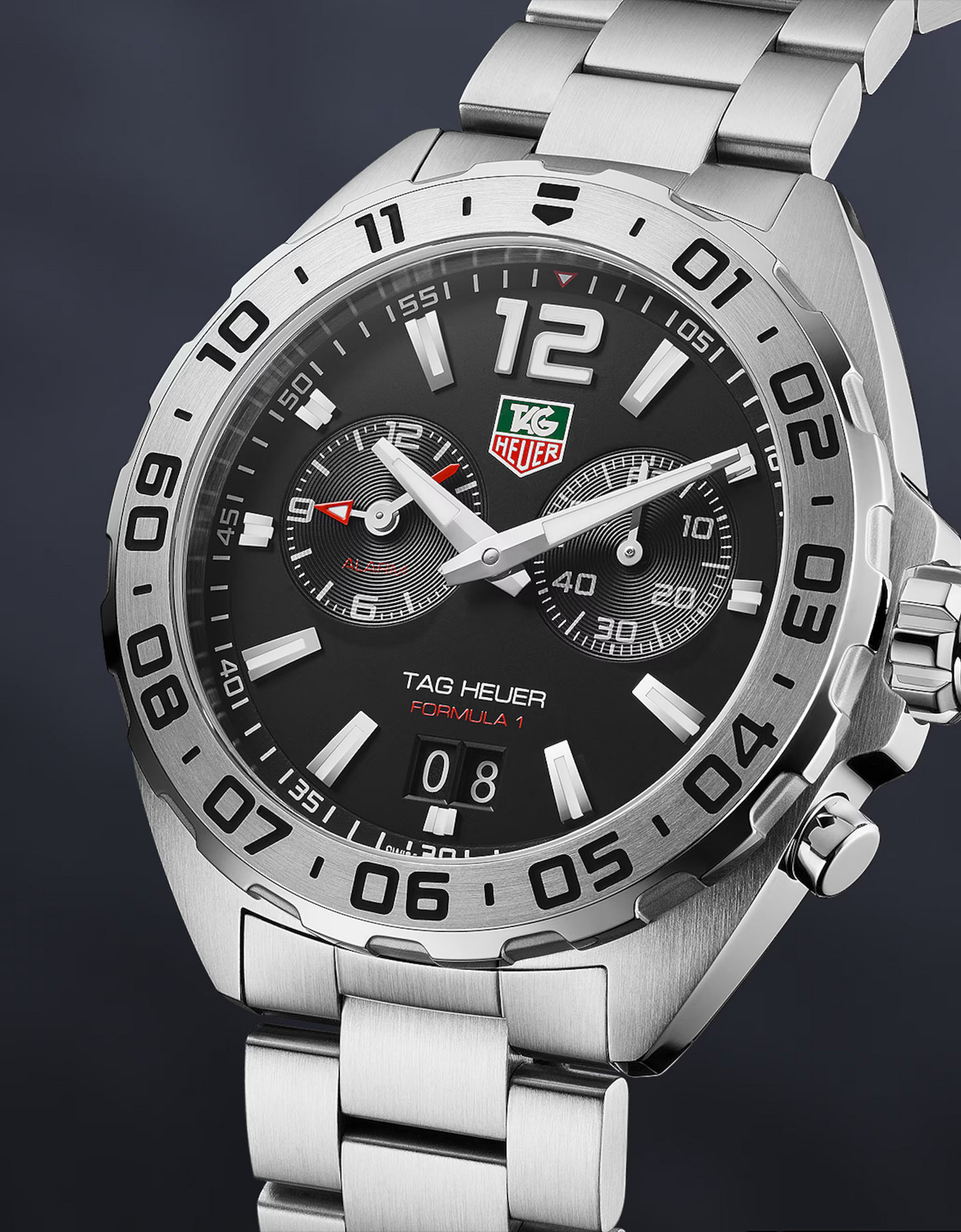 TAG Heuer Formula 1 Date Alarm Stainless Steel, 41mm, Ref# WAZ111A.BA0875, Main vew