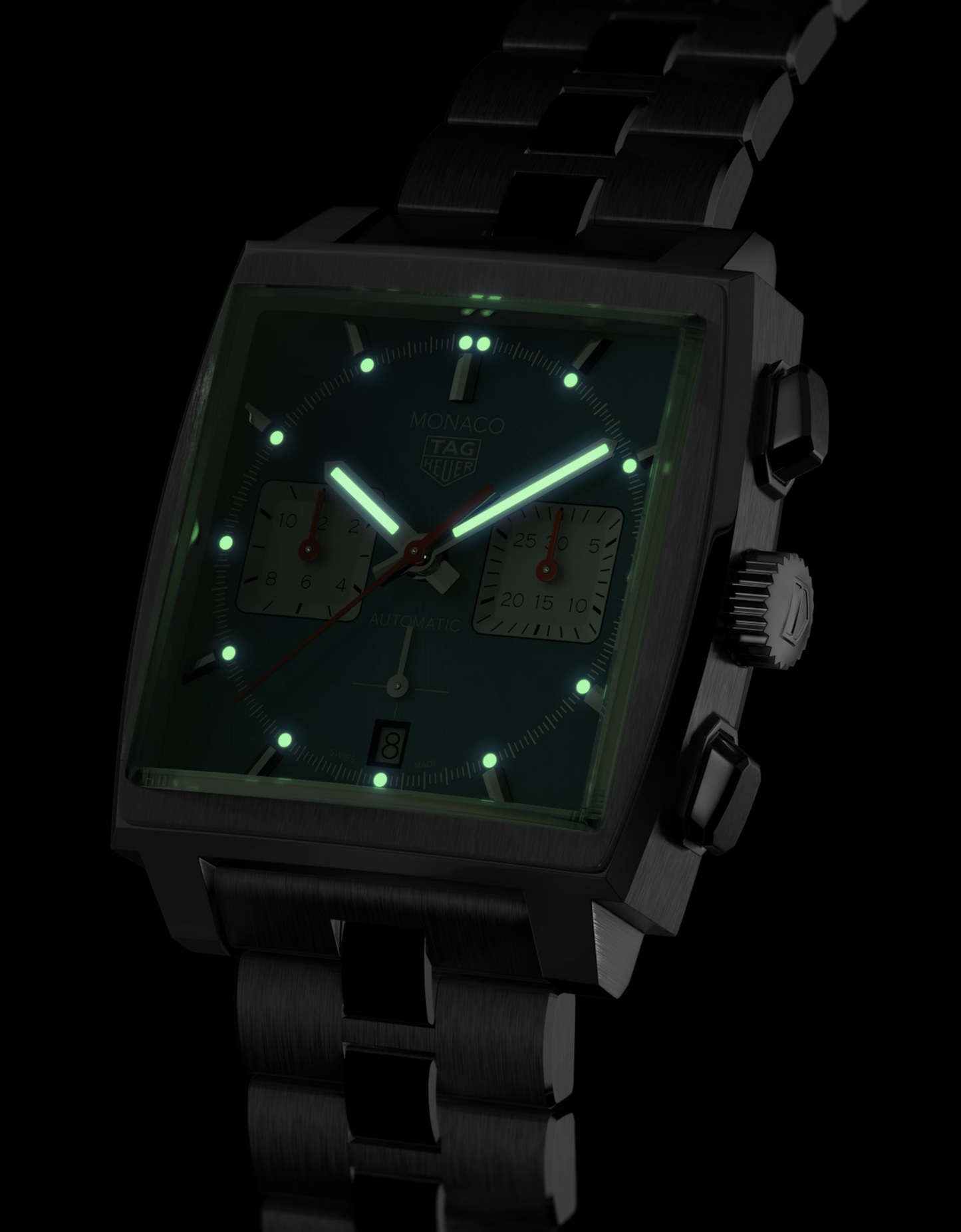 TAG Heuer Monaco Chronograph Automatic, Stainless Steel, 39mm, Ref# CBL2111.BA0644, Luminous