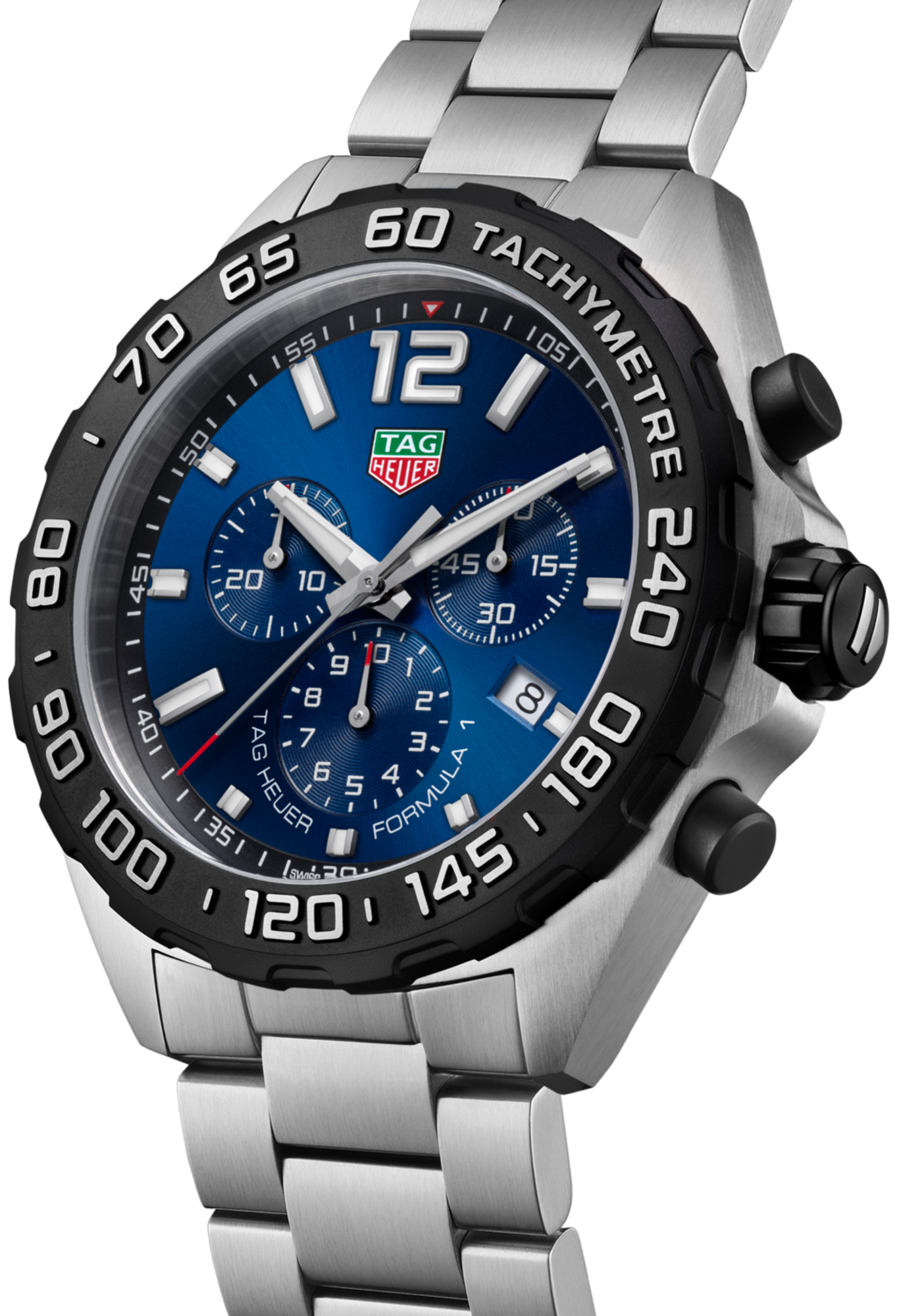 Unworn TAG Heuer Formula 1 Chronograph, Stainless Steel, 43mm, Ref# CAZ101AV.BA0842, Dial right