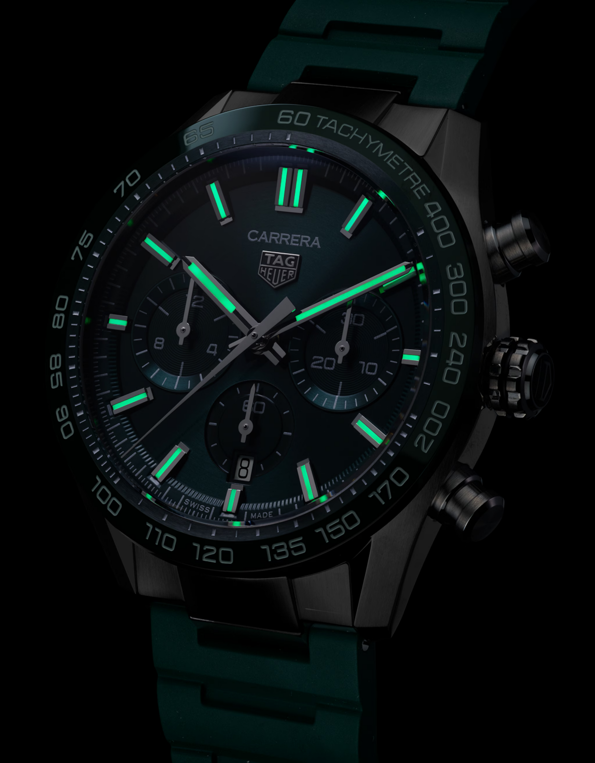TAG Heuer Carrera Chronograph, Stainless Steel and Ceramic, 44mm, Ref# CBN2A1N.FT6238, Luminous