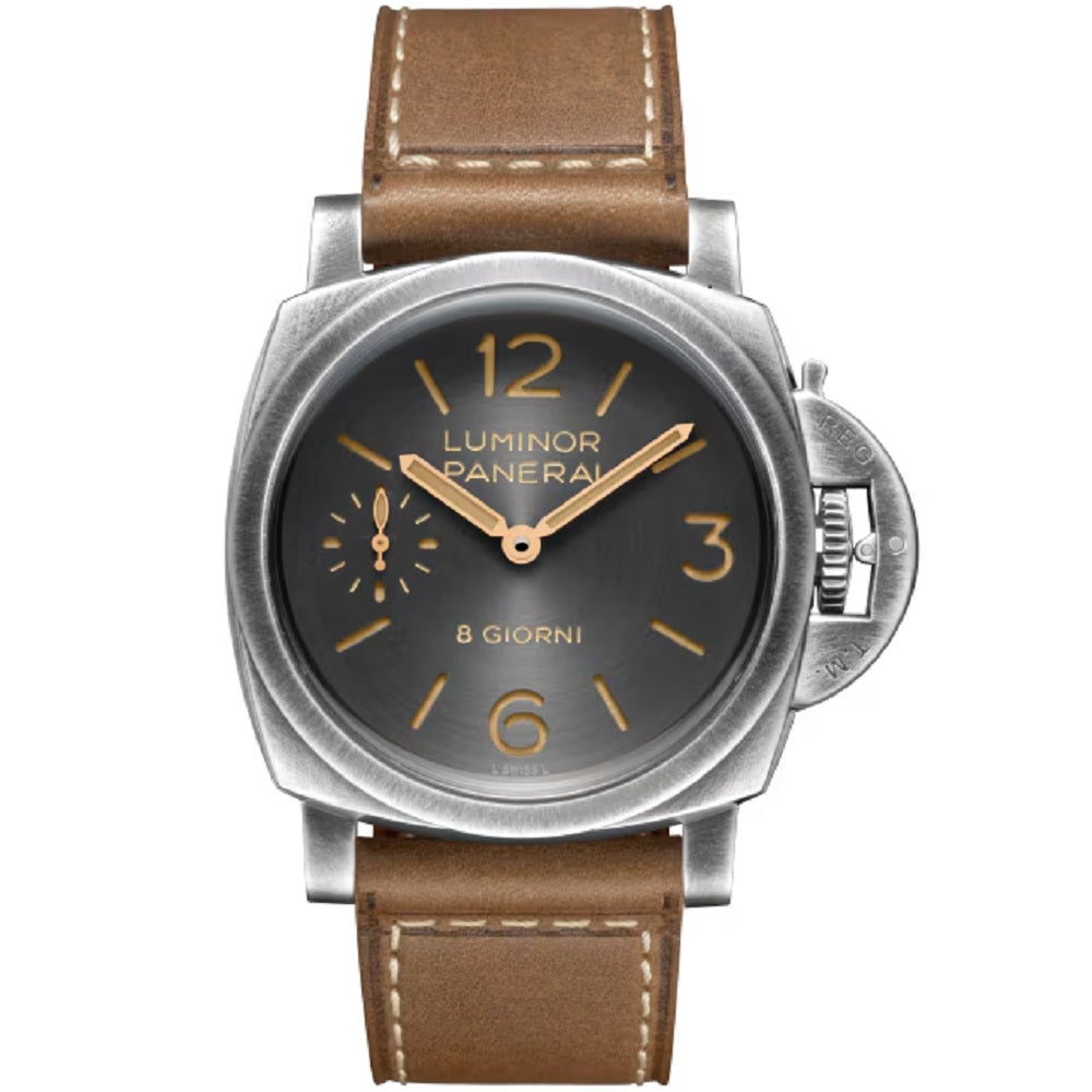 Panerai Luminor 8 Giorni, 44mm, Brunito Stainless Steel, Ref# PAM01733
