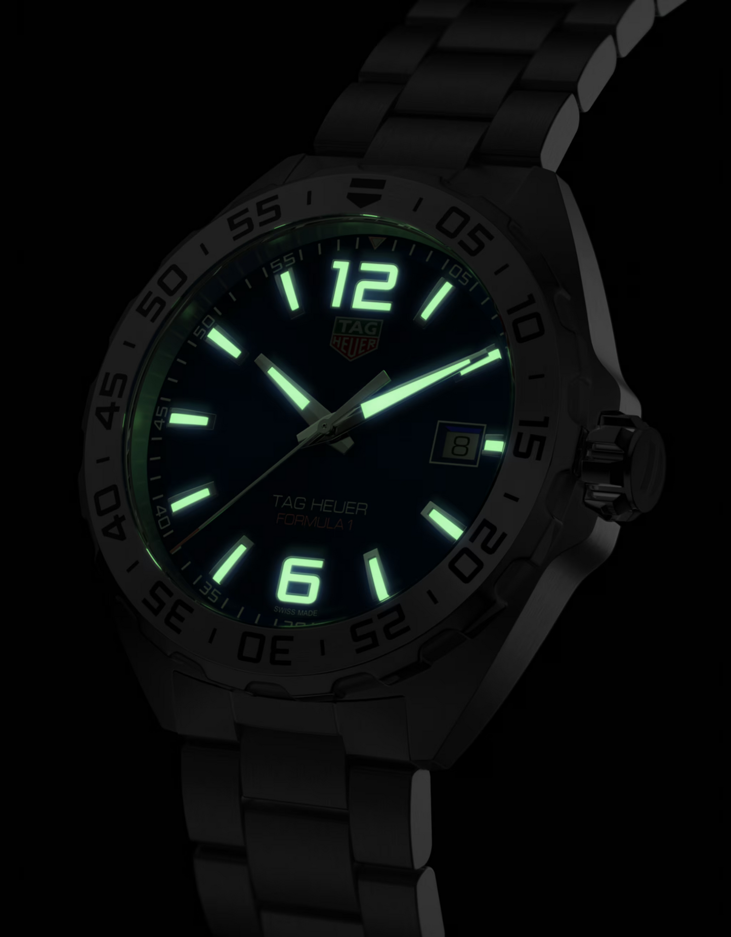 TAG Heuer Formula 1 Date, Stainless Steel, 41mm, Ref# WAZ1118.BA0875, Luminous