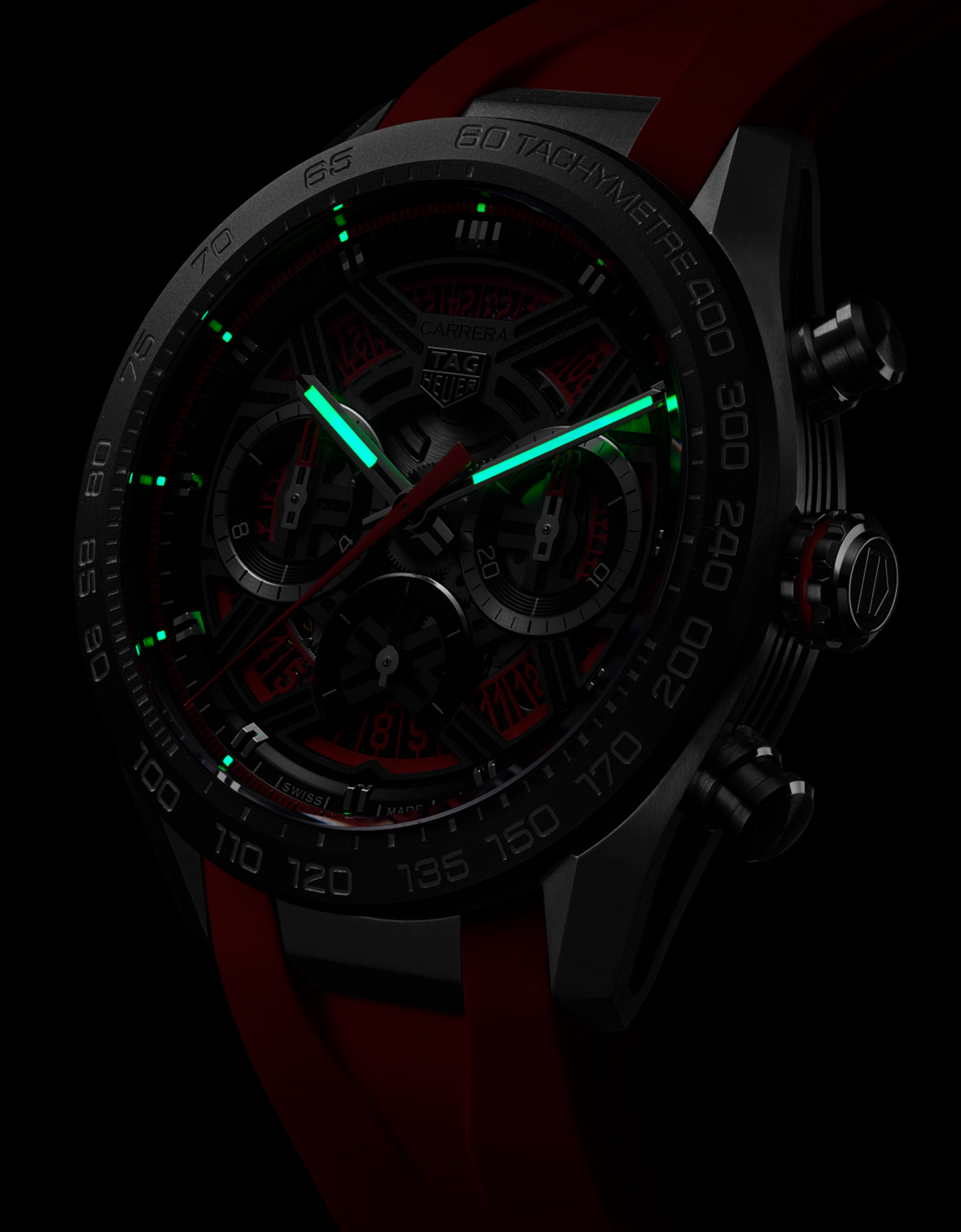 TAG Heuer Carrera Chronograph Extreme Sport, Titanium and Ceramic 44mm, Ref# CBU2082.FT6275, Luminous