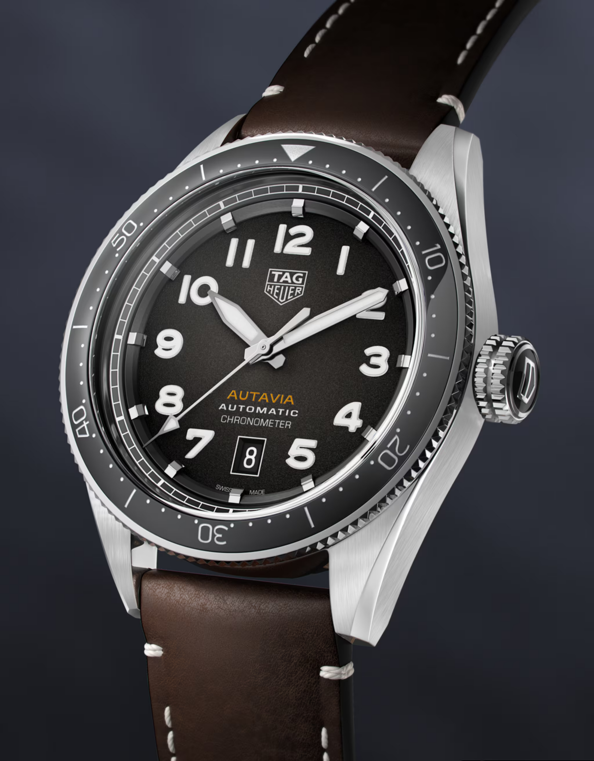 TAG Heuer Autavia Calibre 5 Chronometer, 42 mm, Stainless Steel and ceramic, Ref# WBE5114.FC8266, Main view