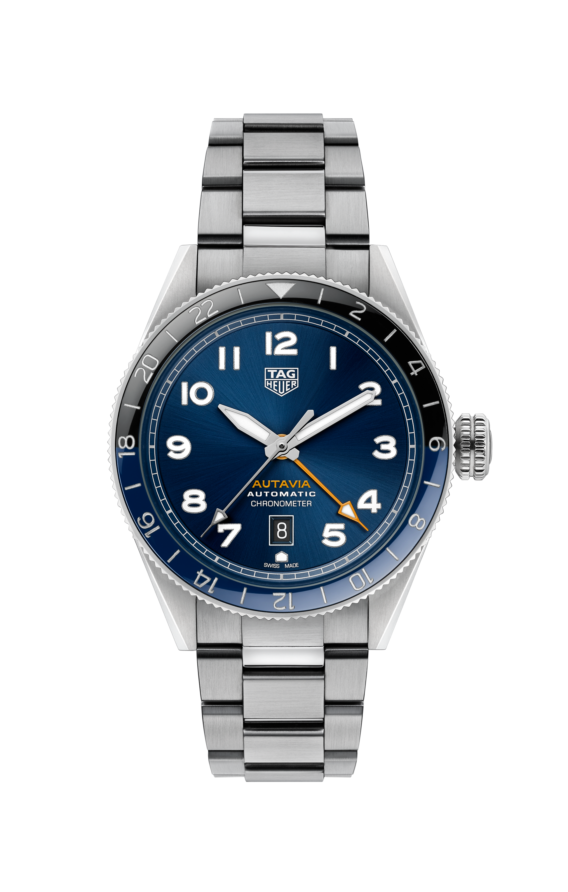 TAG Heuer Autavia COSC GMT, 42 mm, Stainless Steel and ceramic, Ref# WBE511A.BA0650