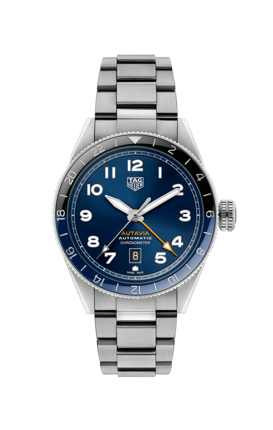 TAG Heuer Autavia COSC GMT, 42 mm, Stainless Steel and ceramic, Ref# WBE511A.BA0650