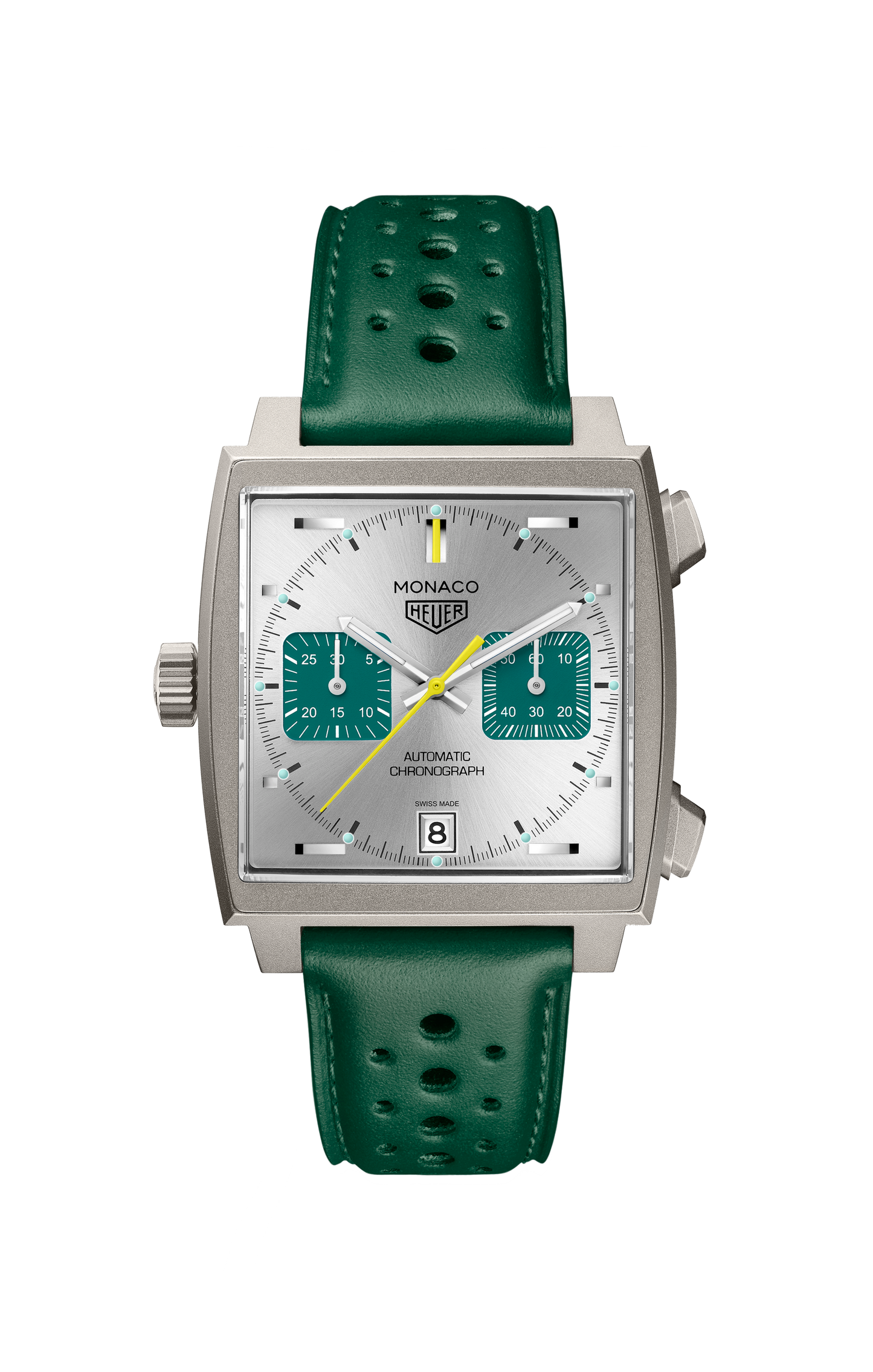 TAG Heuer Monaco Chronograph Racing Green Automatic, Titanium, 39mm, Ref# CAW218E.FC6565