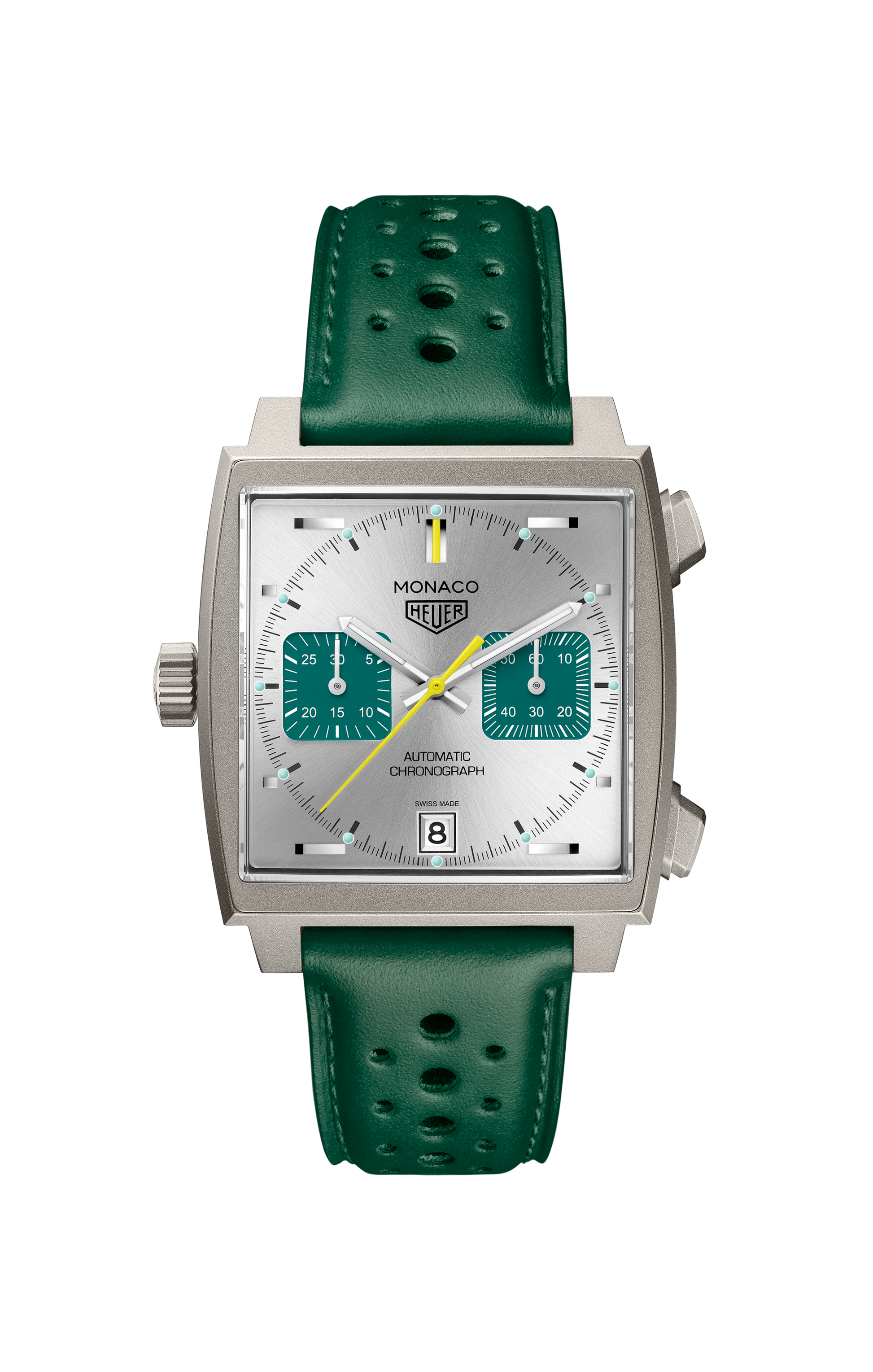 TAG Heuer Monaco Chronograph Racing Green Automatic, Titanium, 39mm, Ref# CAW218E.FC6565