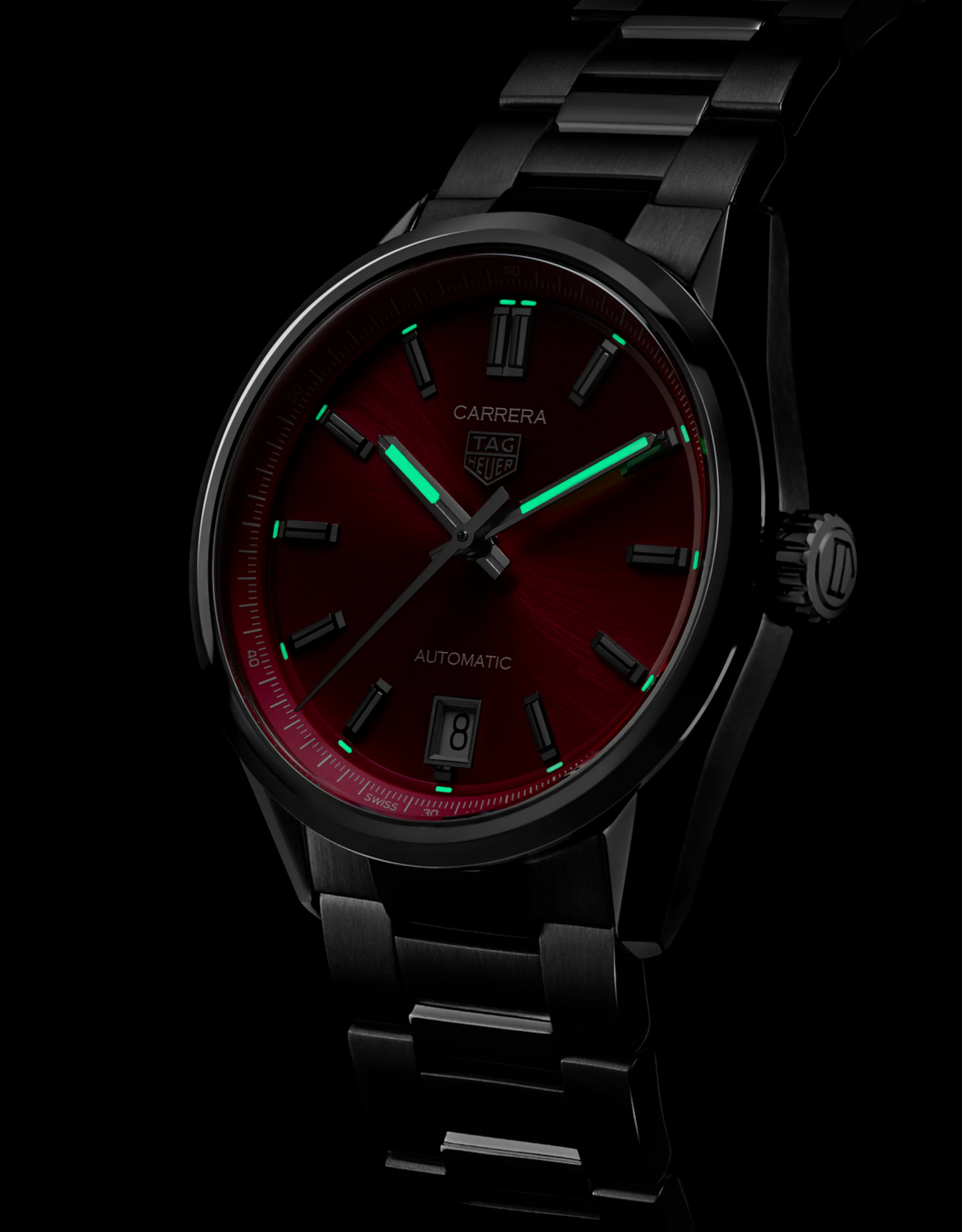 TAG Heuer Carrera Calibre 7 Date, Stainless Steel, 36mm, Ref# WBN2313.BA0001, Luminous