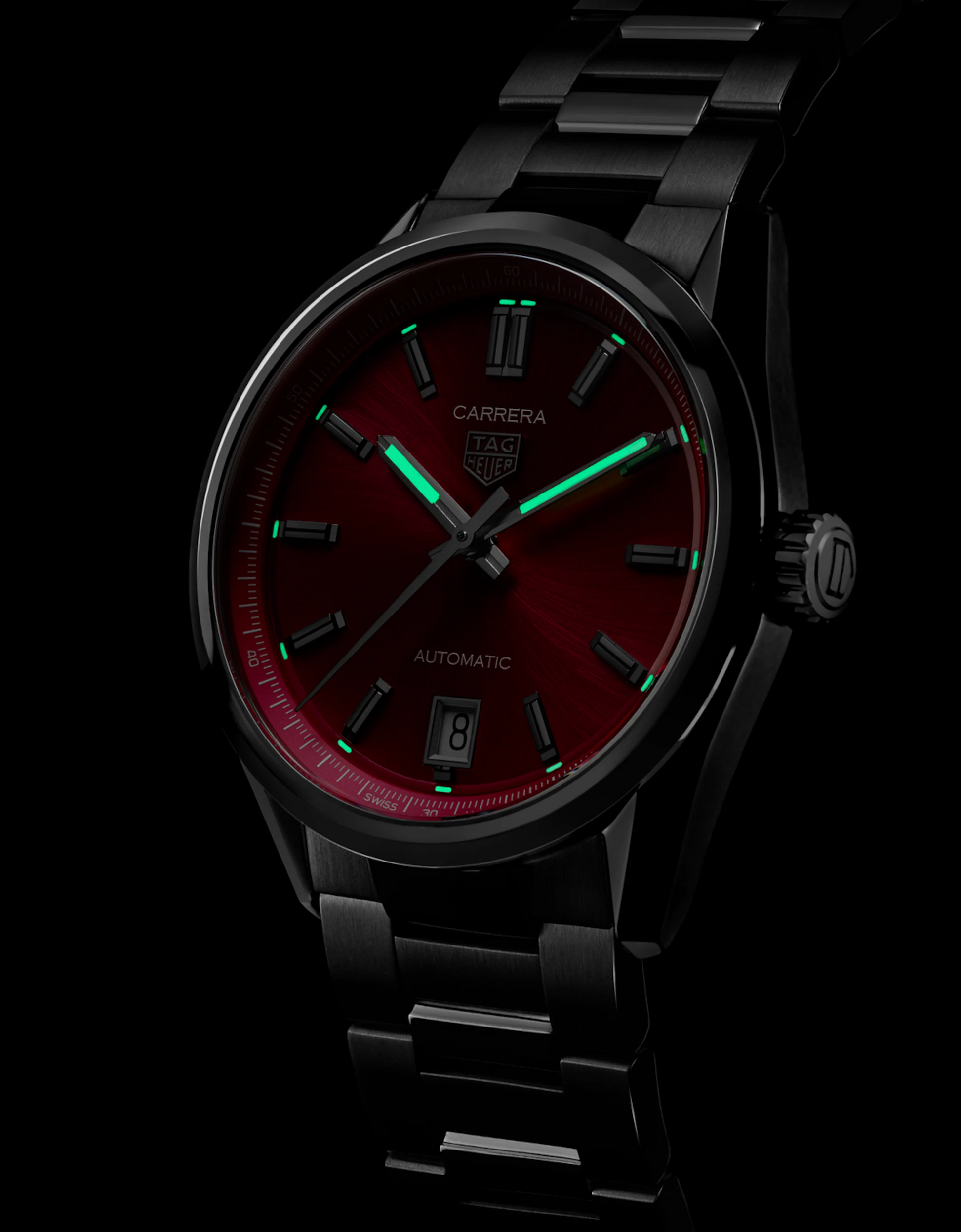 TAG Heuer Carrera Calibre 7 Date, Stainless Steel, 36mm, Ref# WBN2313.BA0001, Luminous