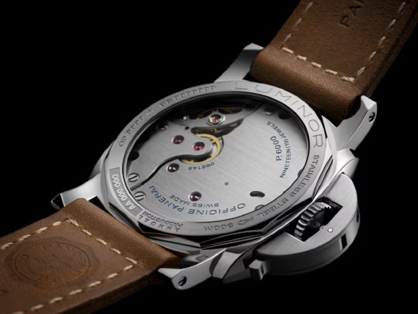 Panerai Luminor Destro, 44mm, Stainless Steel, Ref# PAM01732, Back main view