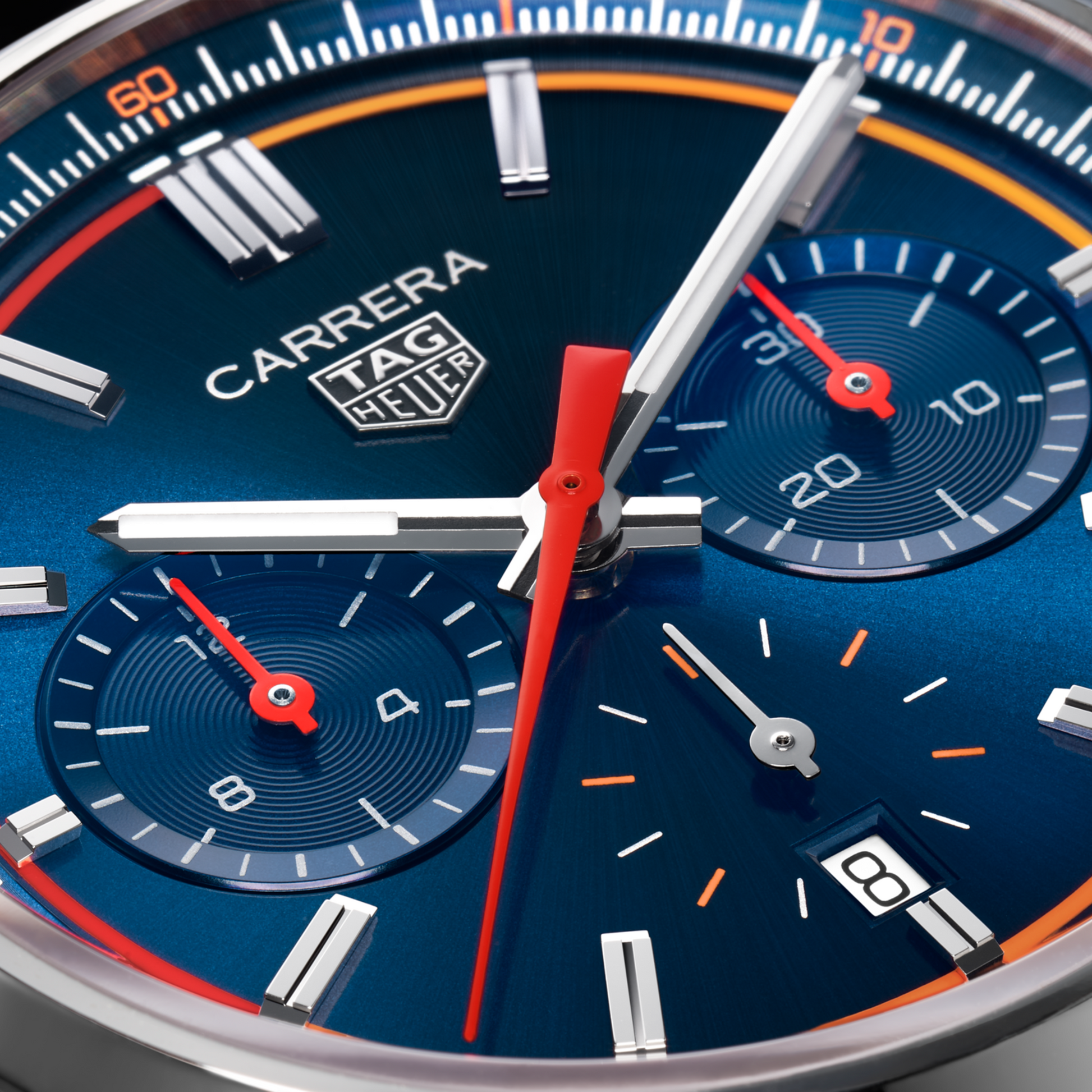 TAG Heuer Carrera Chronograph, Stainless Steel, 42mm, Ref# CBN201D.FC6543, Hours and markers