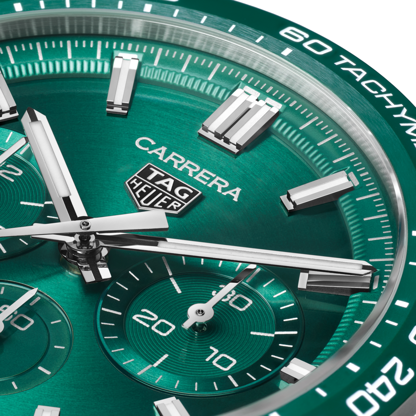 TAG Heuer Carrera Chronograph, Stainless Steel and Ceramic, 44mm, Ref# CBN2A1N.FT6238, Hands and markers