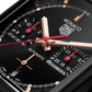 TAG Heuer Monaco Chronograph Automatic, Black DLC Titanium, 39mm, Ref# CBL2180.FC6497,  Hands and  Markers