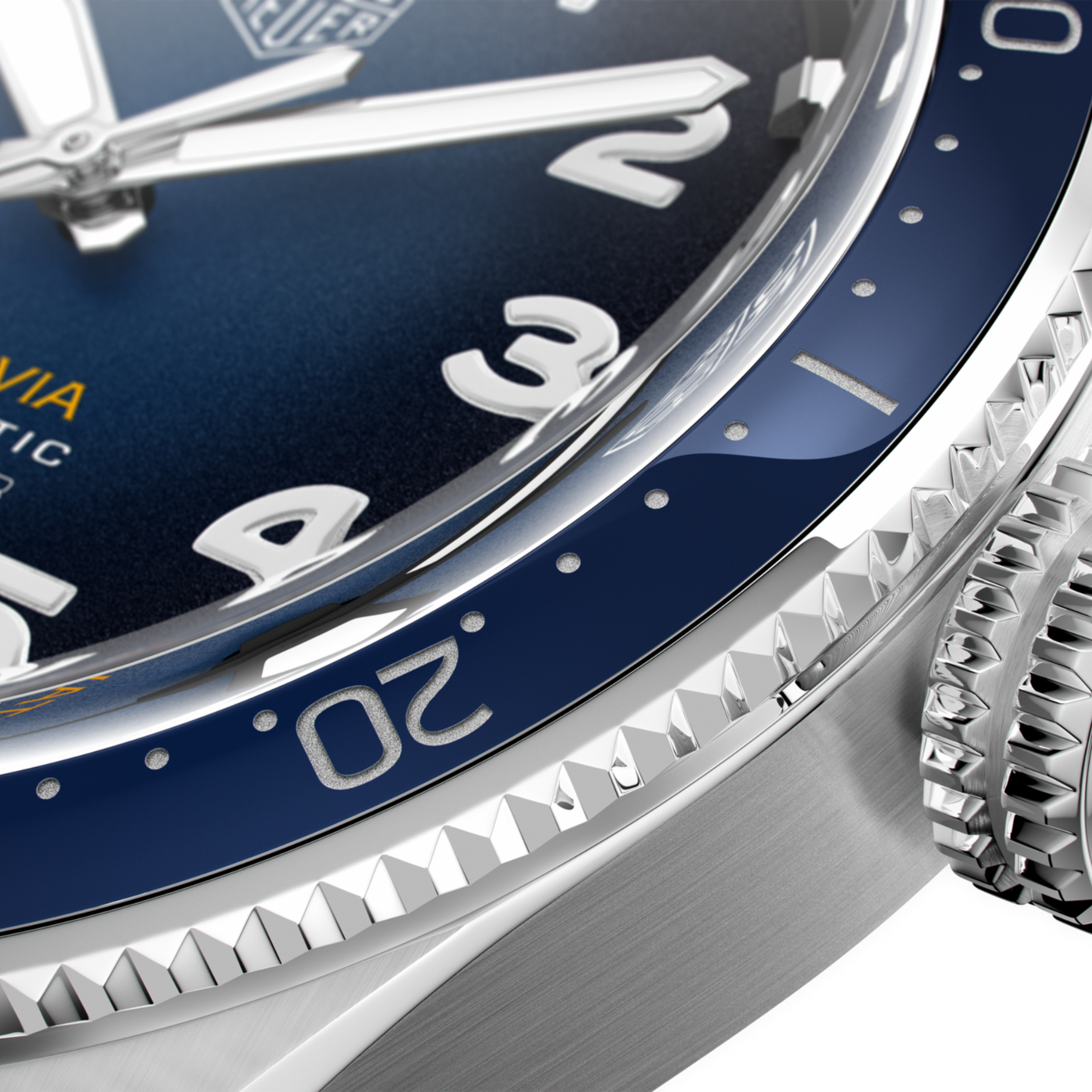 TAG Heuer Autavia Calibre 5 Chronometer, 42 mm, Stainless Steel and ceramic, Ref# WBE5116.FC8266, Bezel