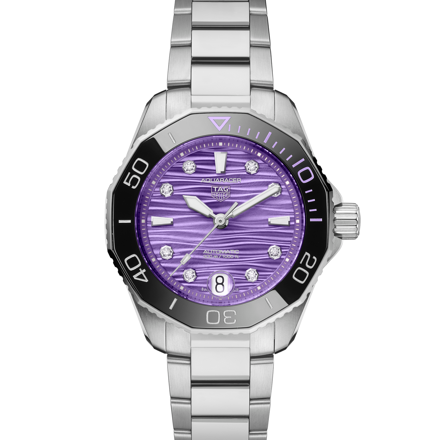 TAG Heuer Aquaracer Professional 300 Date, Stainless Steel set with Diamonds, Ref# WBP231M.BA0618, Dial
