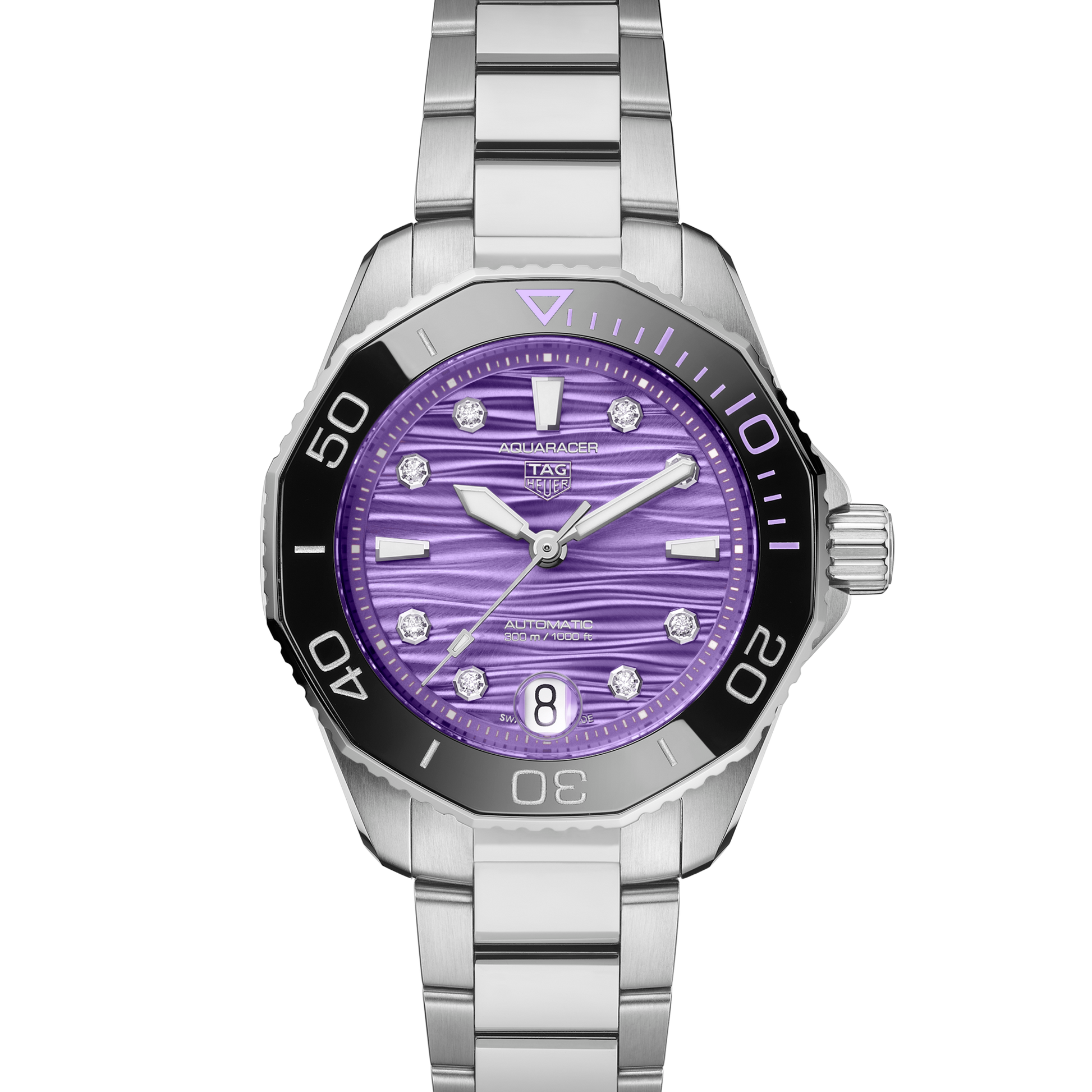 TAG Heuer Aquaracer Professional 300 Date, Stainless Steel set with Diamonds, Ref# WBP231M.BA0618, Dial