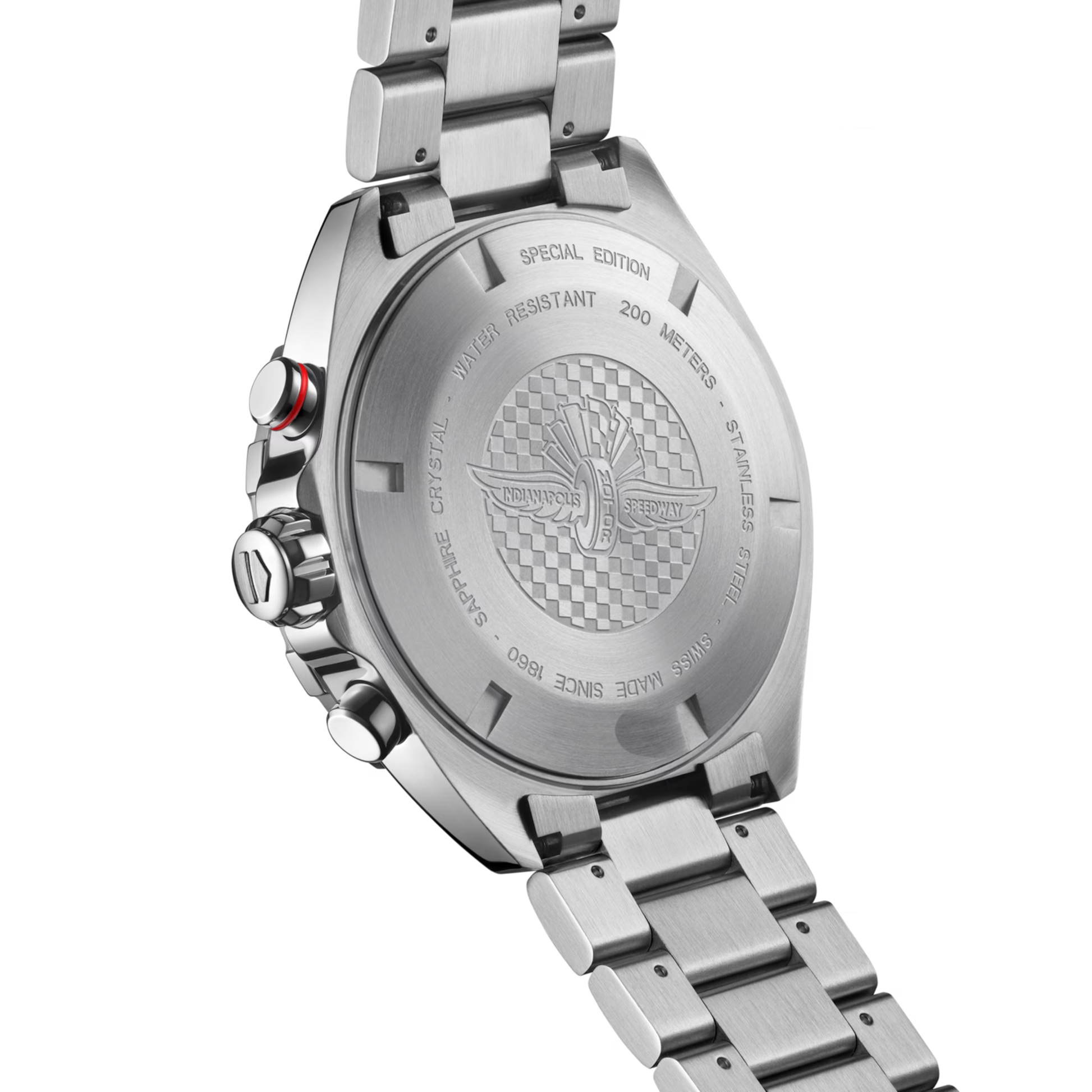 TAG Heuer Formula 1 Chronograph x INDY 500, Stainless Steel, 43mm, Ref# CAZ101AW.BA0842, back
