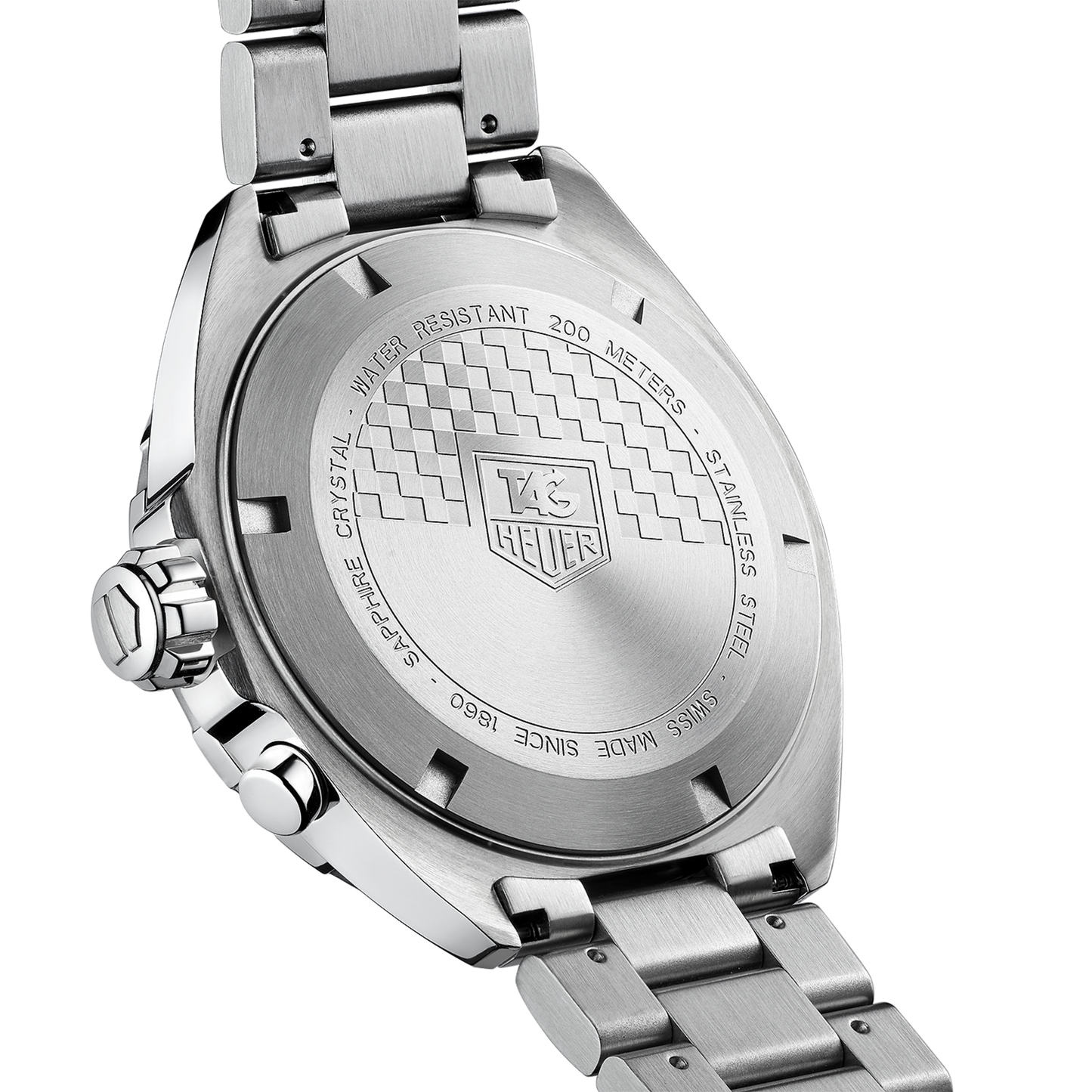 TAG Heuer Formula 1 Date Alarm Stainless Steel, 41mm, Ref# WAZ111A.BA0875, Back