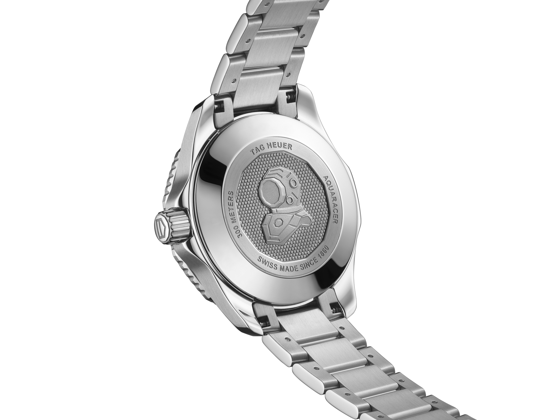 TAG Heuer Aquaracer Professional 300 Date, Stainless Steel set with Diamonds, Ref# WBP231L.BA0618, back