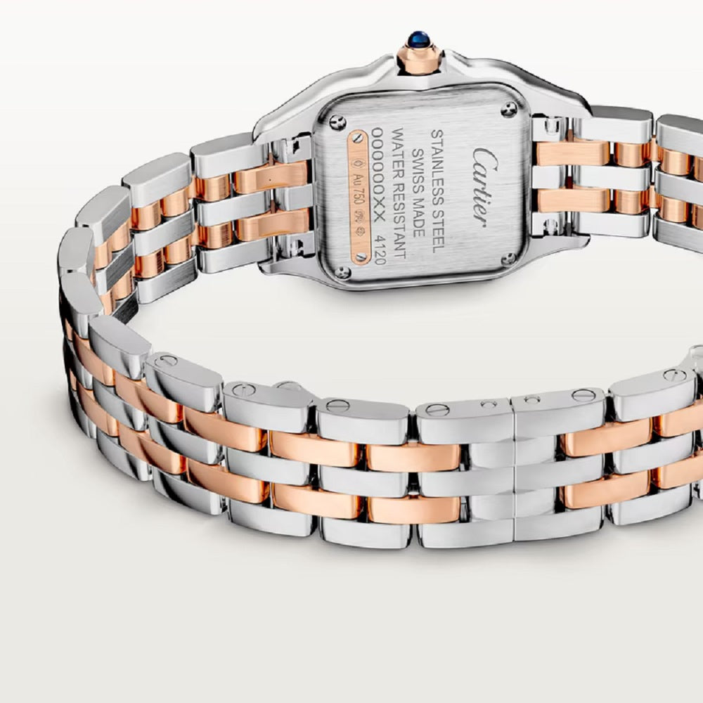 Cartier Panthère de Cartier Small, Stainless Steel, 18k Rose Gold and Diamonds, 22mm x 30mm, Ref# W3PN0014, Main view back