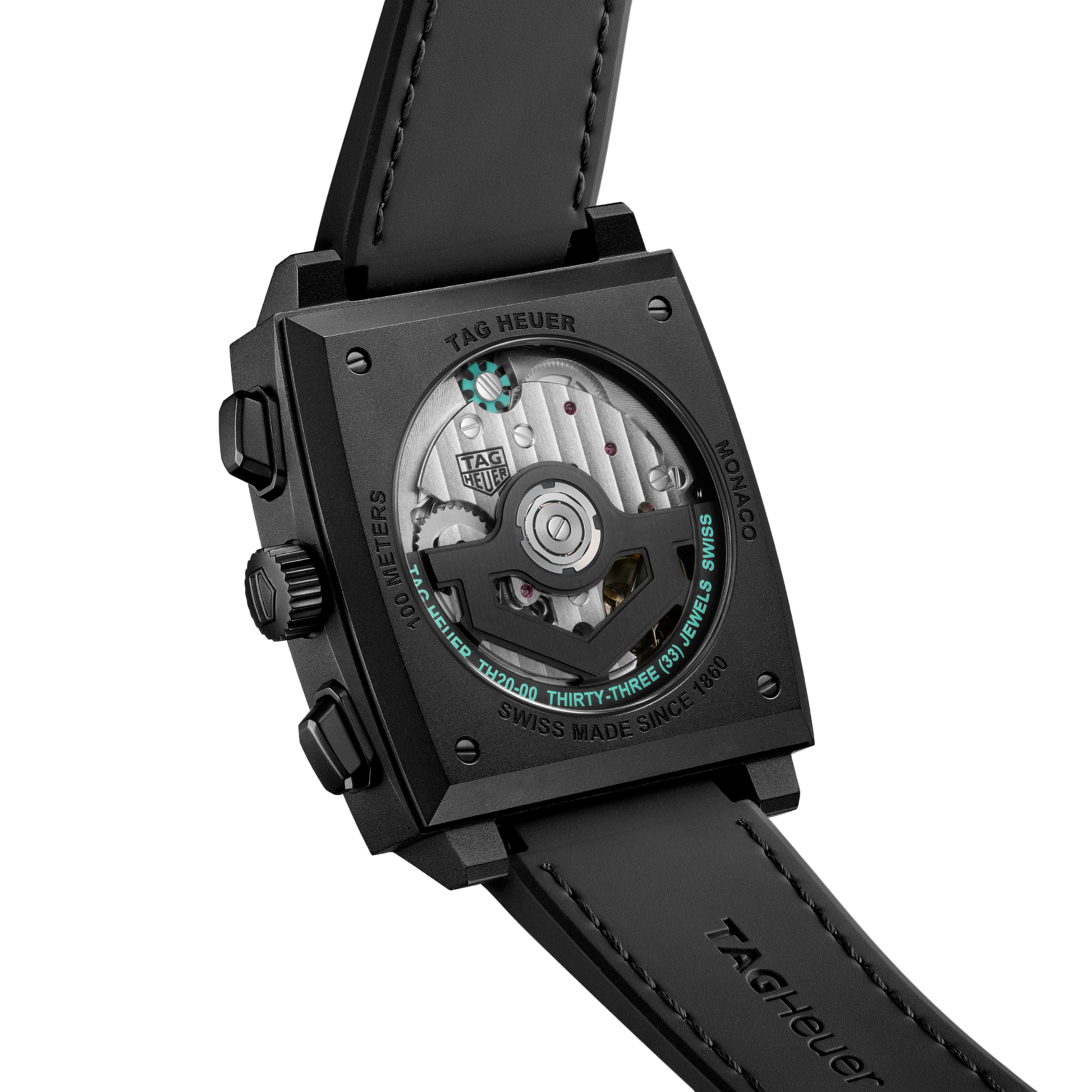 TAG Heuer Monaco Chronograph Skeleton, Black DLC Titanium, Automatic, 39mm, Ref# CBL2184.FT6236, Back