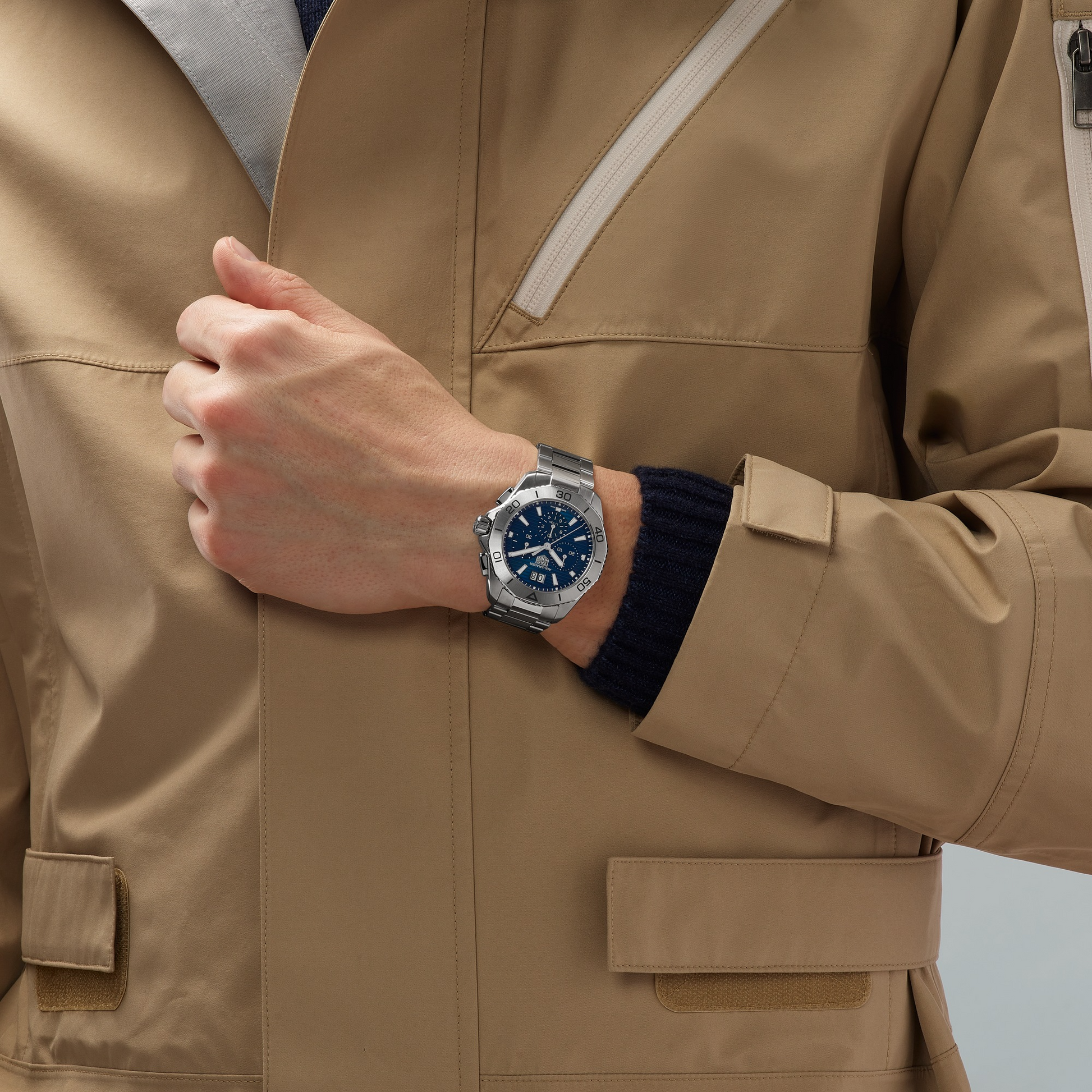 TAG Heuer Aquaracer Professional 200 Chronograph, Stainless Steel, Ref# CBP1113.BA0627, Watch on hand