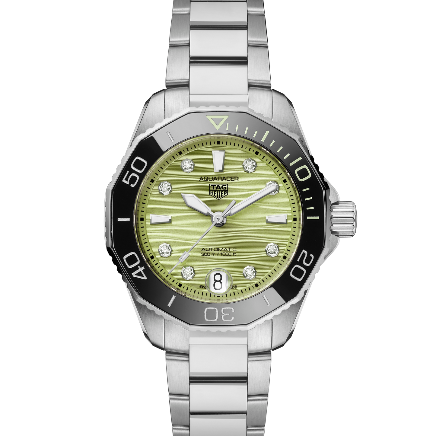 TAG Heuer Aquaracer Professional 300 Date, Stainless Steel set with Diamonds, Ref# WBP231L.BA0618, Dial