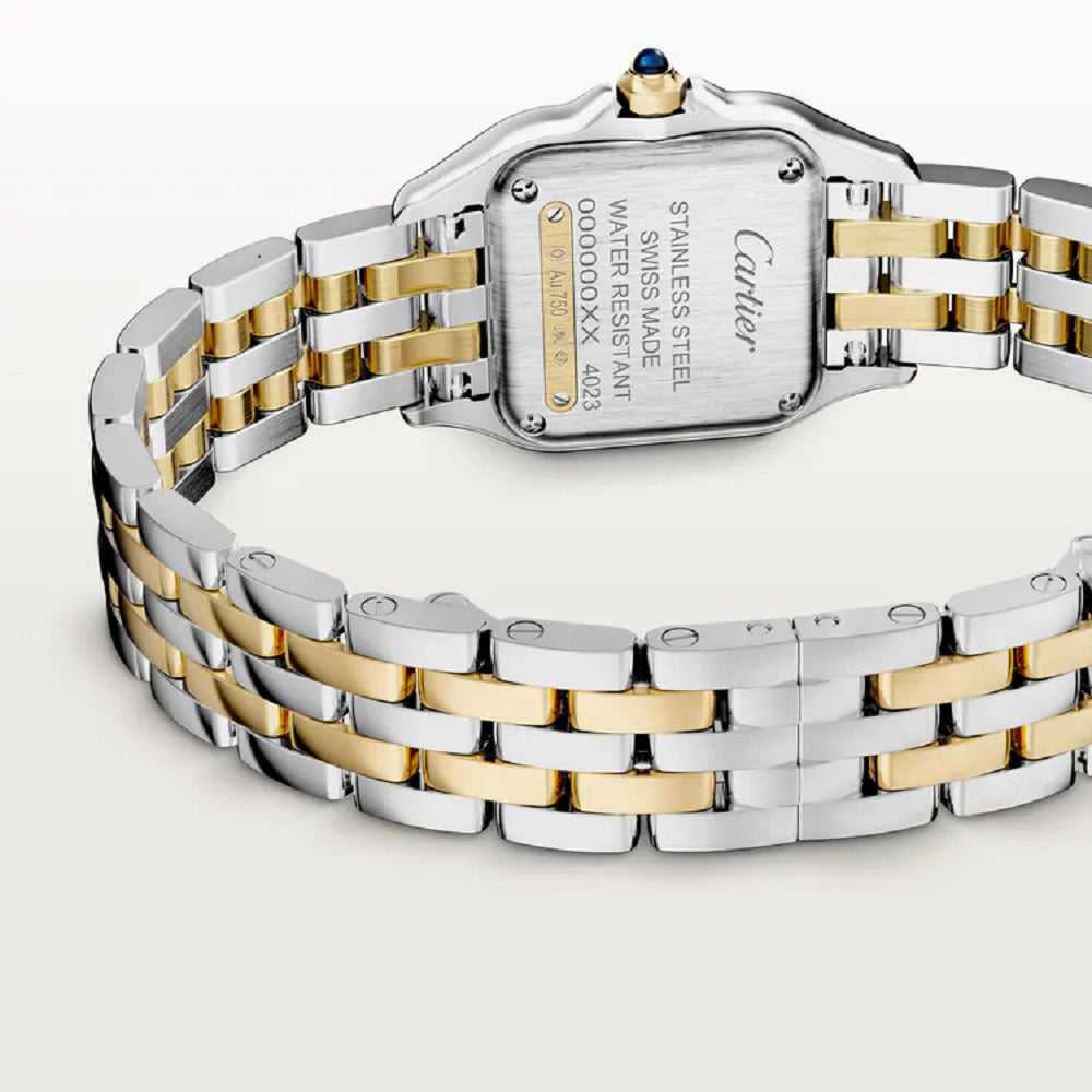 Cartier Panthère de Cartier Small, Stainless Steel and 18k Yellow Gold, 23mm x 30mm, Ref# W2PN0018, Back main view