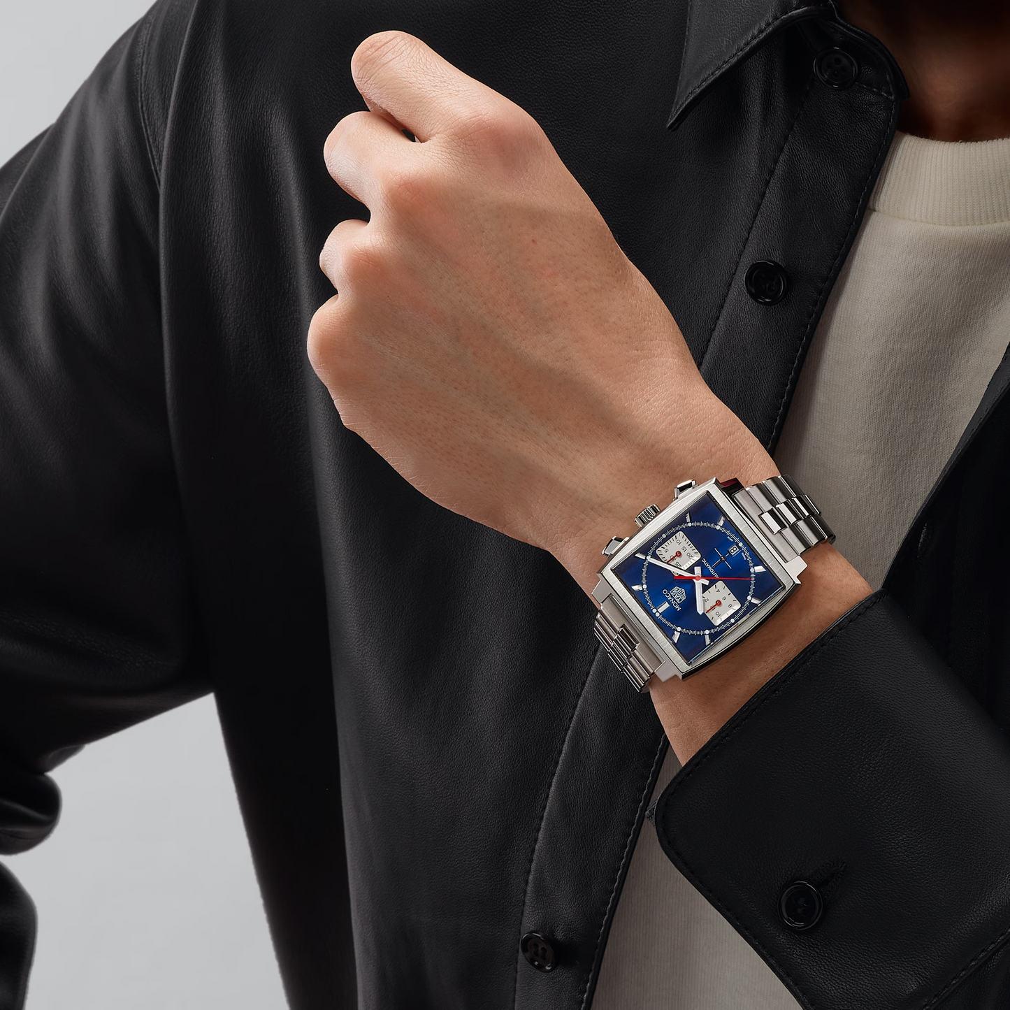 TAG Heuer Monaco Chronograph Automatic, Stainless Steel, 39mm, Ref# CBL2111.BA0644, Watch on hand