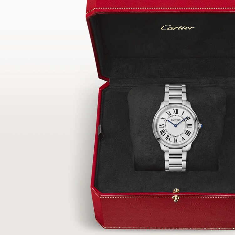 Unworn Cartier Ronde Must de Cartier, Stainless Steel, 36mm, Ref# WSRN0034, Watch in box