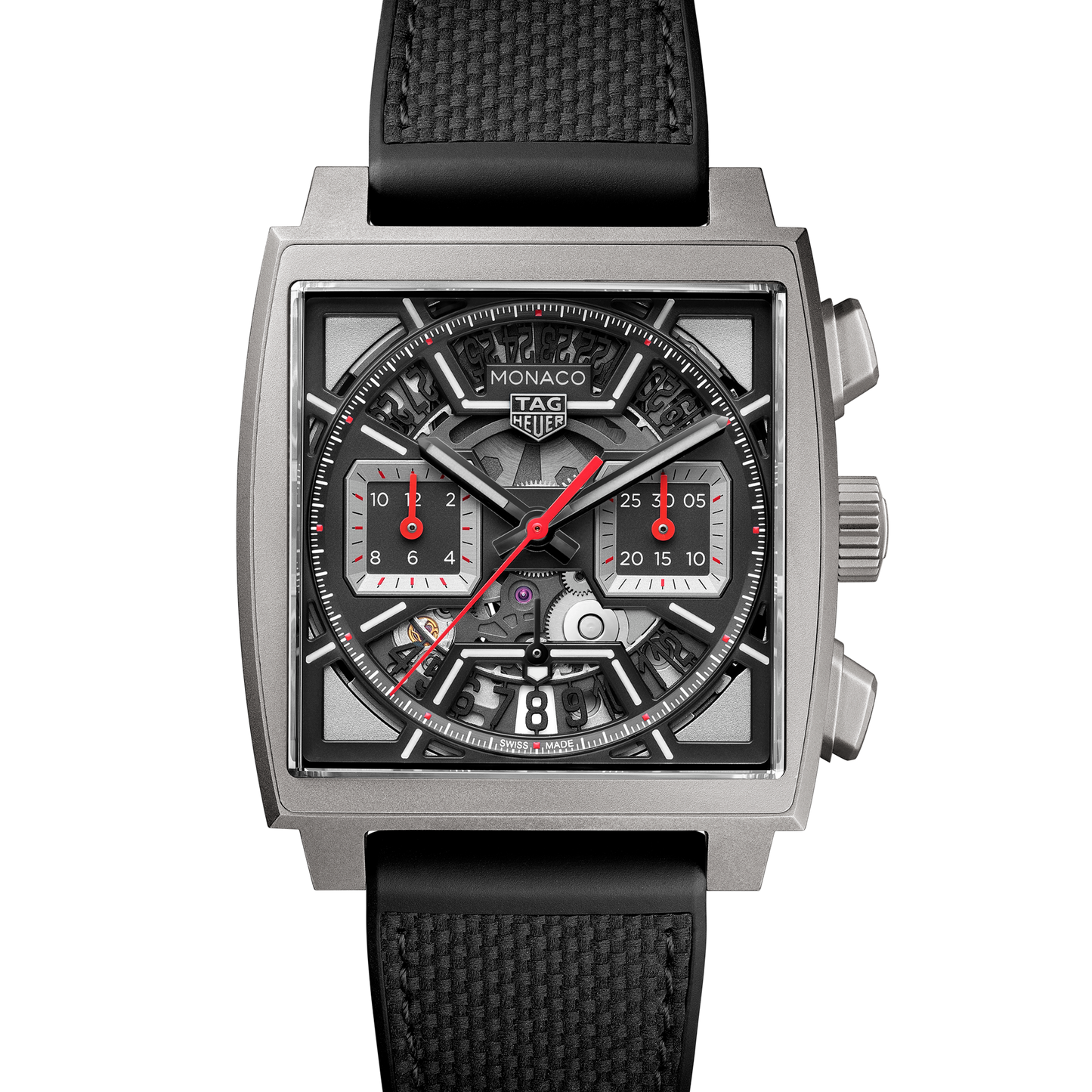 TAG Heuer Monaco Chronograph Skeleton, Titanium, Automatic, 39mm, Ref# CBL2183.FT6236, Dial