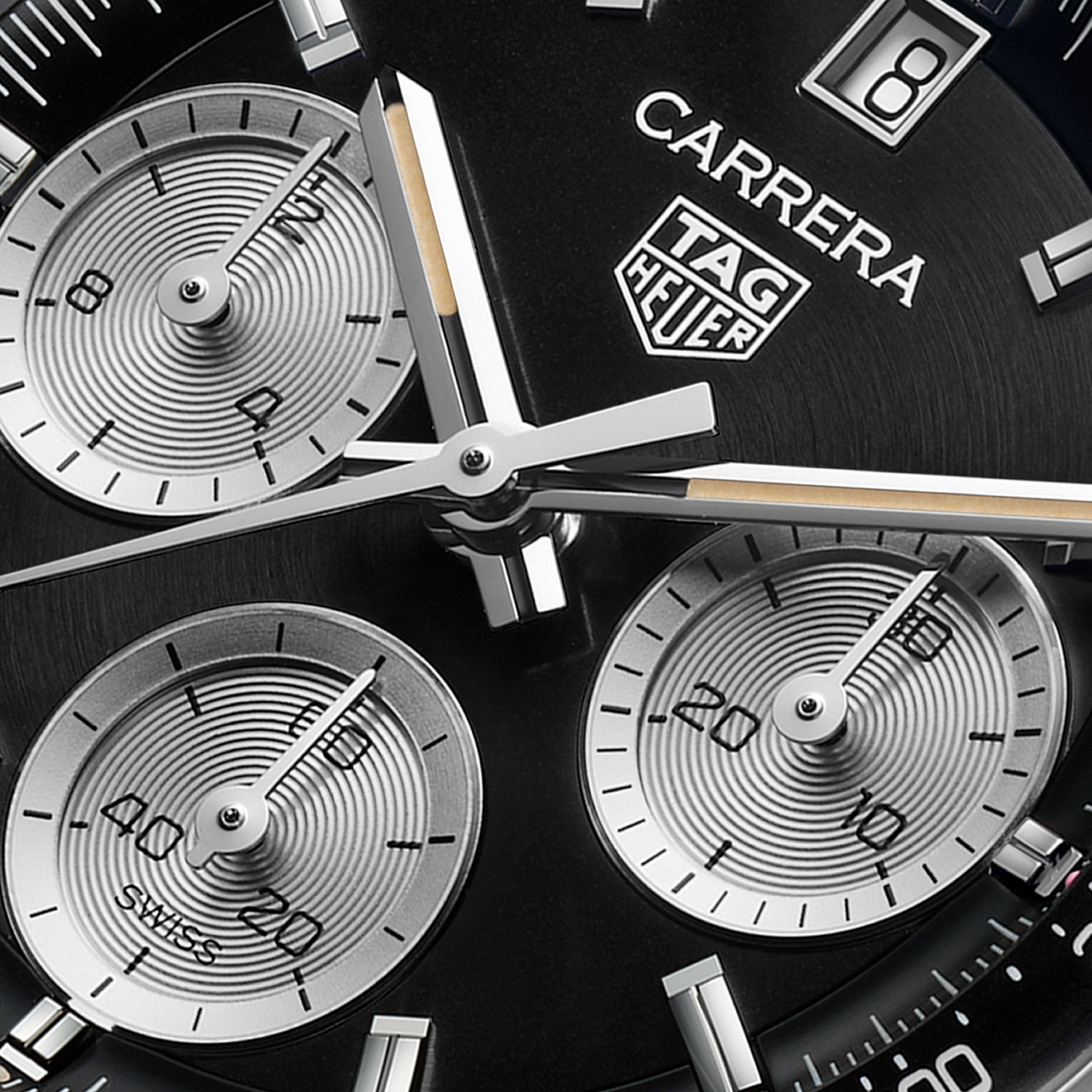 TAG Heuer Carrera Chronograph, Stainless Steel, 39mm, Ref# CBS2210.BA0048, Hands and sub-dial