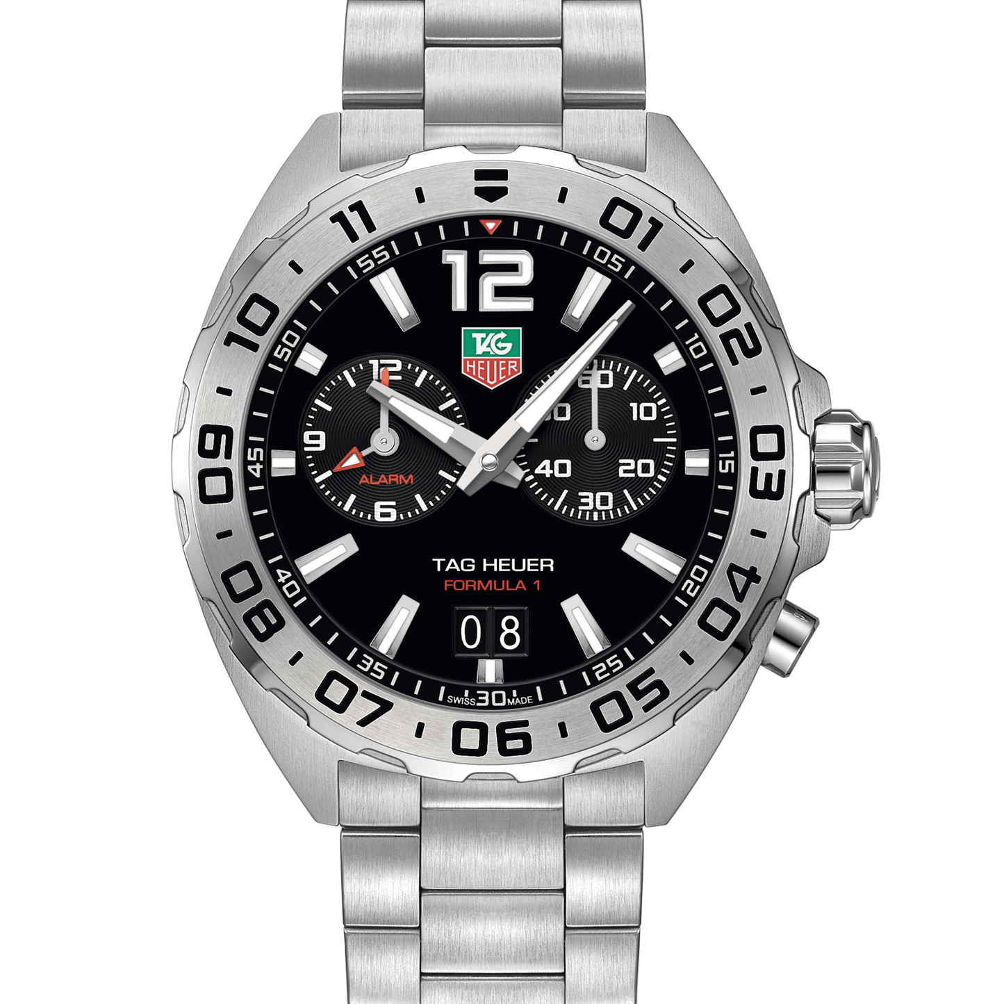TAG Heuer Formula 1 Date Alarm Stainless Steel, 41mm, Ref# WAZ111A.BA0875, Dial