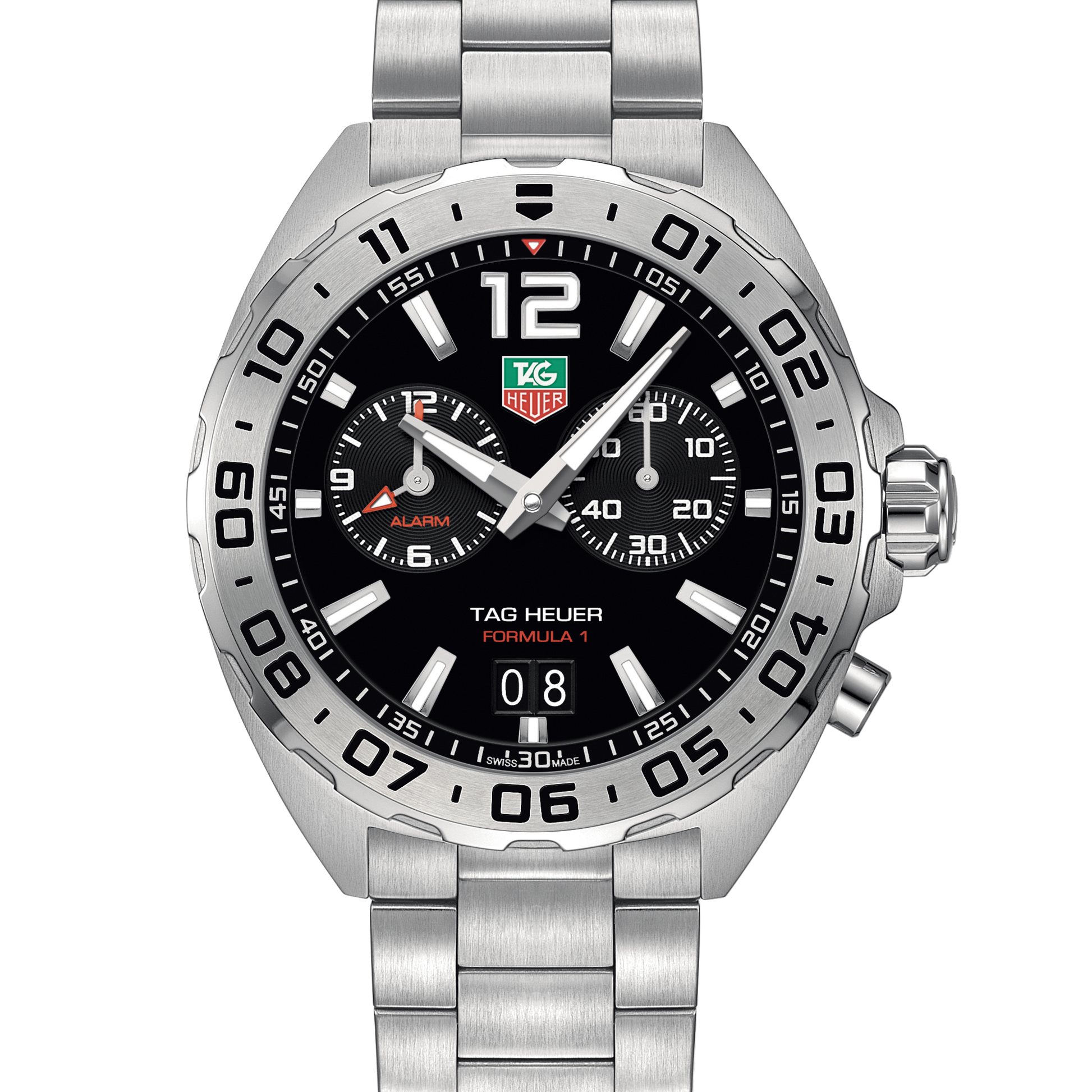 TAG Heuer Formula 1 Date Alarm Stainless Steel, 41mm, Ref# WAZ111A.BA0875, Dial