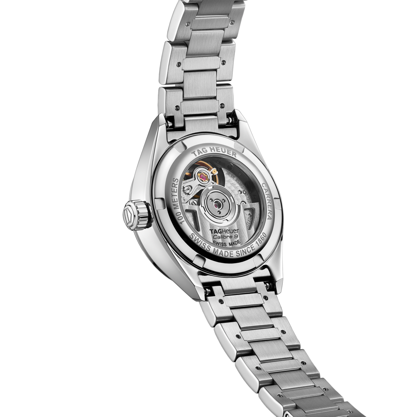 Unworn TAG Heuer Carrera Calibre 9 Date, Stainless Steel, 29mm, Ref# WBN2411.BA0621, back