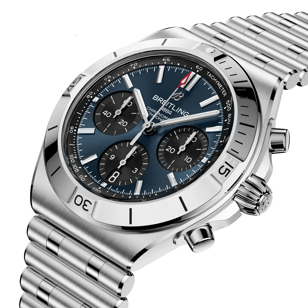 Breitling Chronomat B01 Chronograph 42, Stainless steel, Ref# AB0158101C1A1, Dial